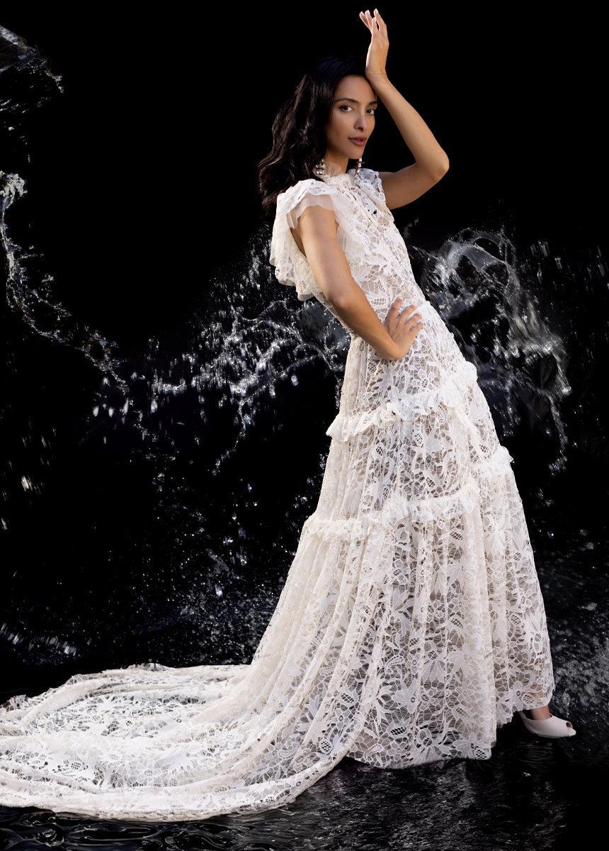 Allegra Impact Dress in Cream Female Product Image
