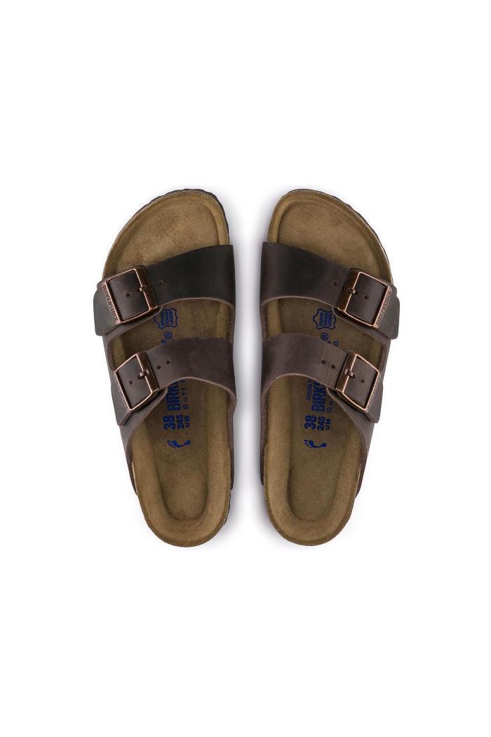Birkenstock Arizona Soft Footbed Oiled Leather Narrow Width in Habana Product Image