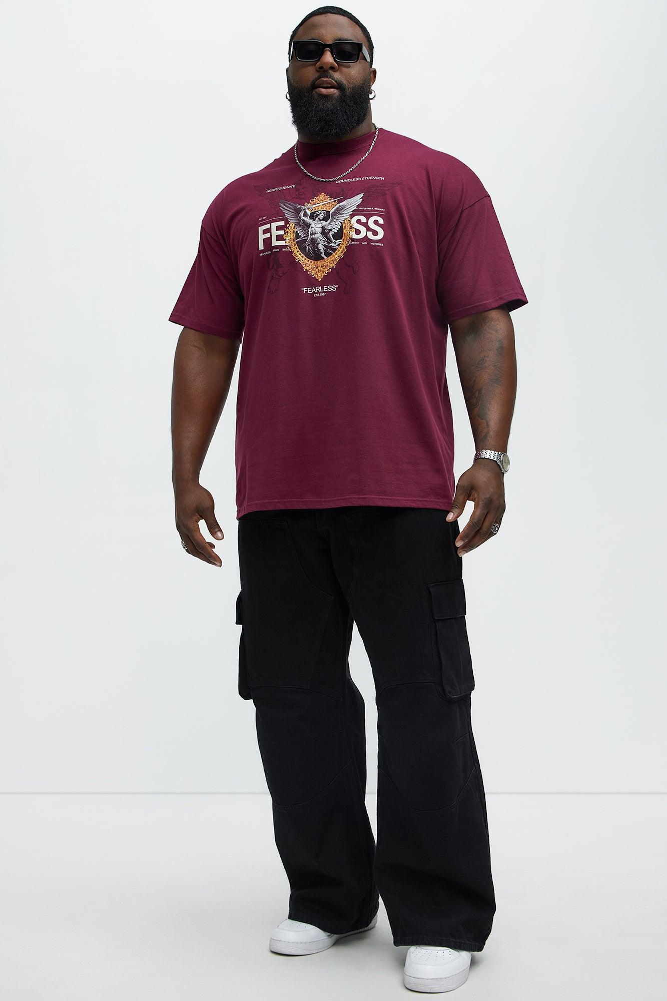 Fearless Hearts Ignite Short Sleeve Tee - Burgundy Product Image