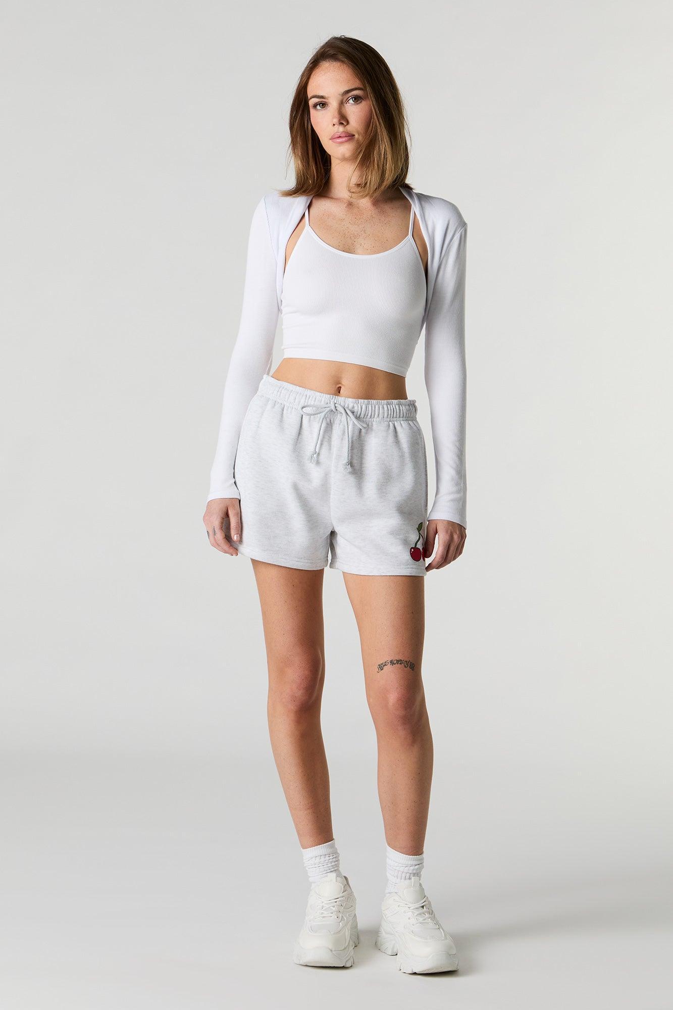 Graphic Side Striped Fleece Short Female Product Image