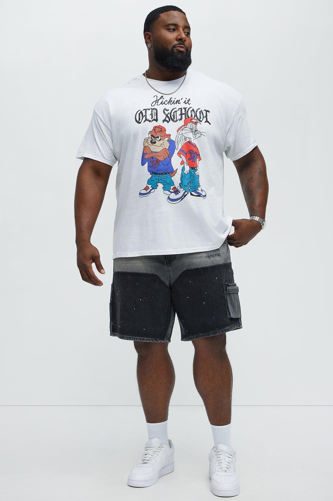 Two Ways Relaxed Denim Shorts - Black Wash Product Image