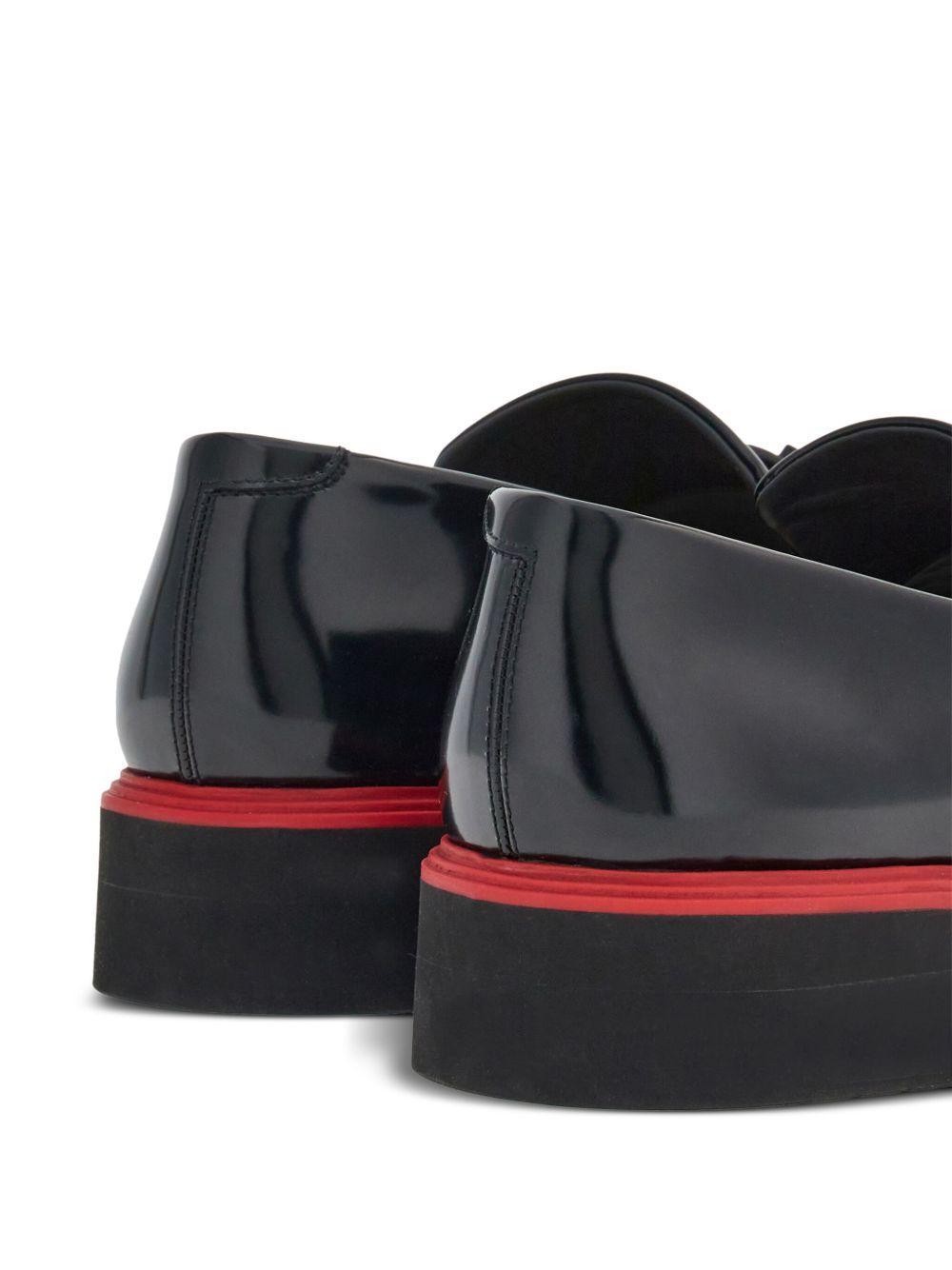 Gancini-ornament leather mocassins  Product Image