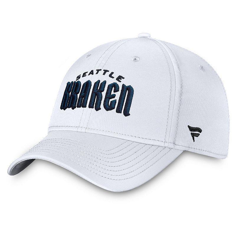 Men's Fanatics Branded White Seattle Kraken Wordmark Flex Hat, Size: Medium/Large, Krk White Product Image