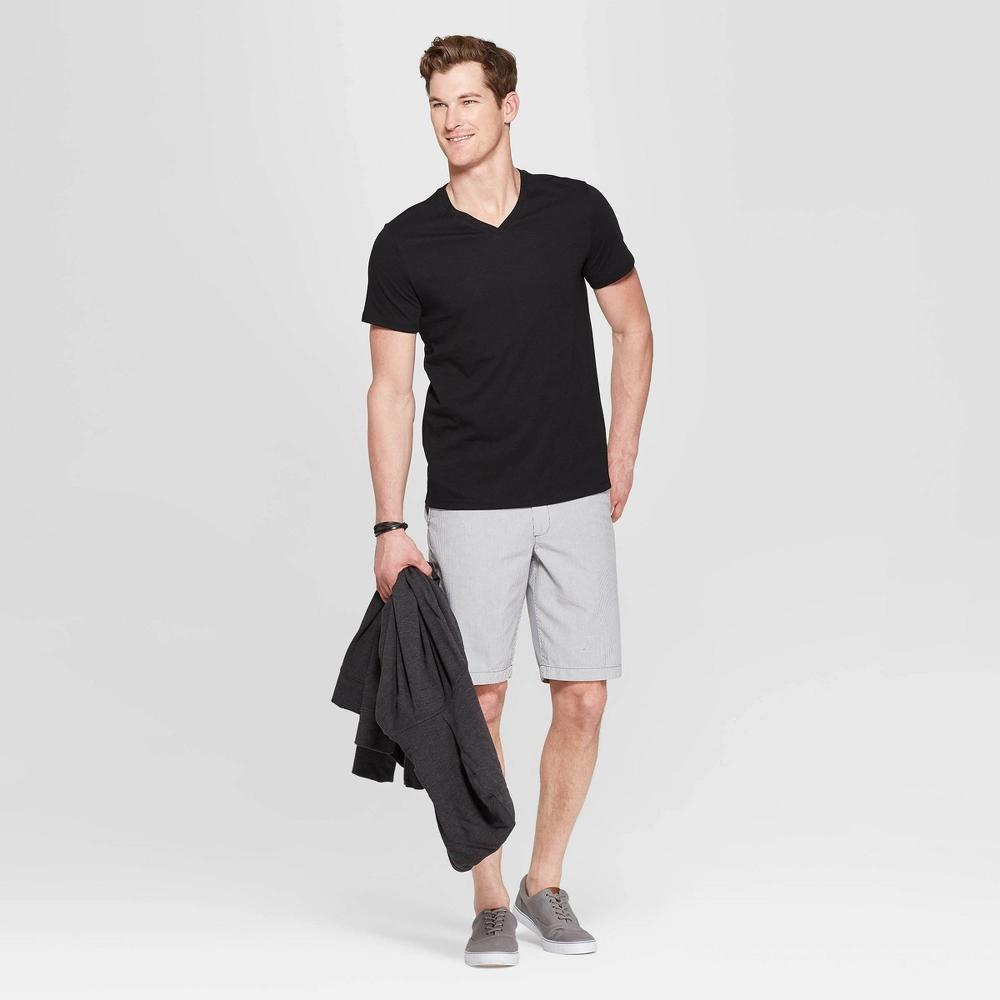 Men's Every Wear Short Sleeve V Neck T-Shirt - Goodfellow & Co™ Black M: Midweight, Pullover Product Image