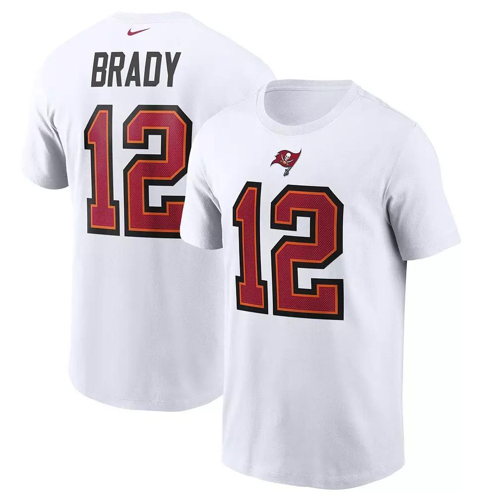Men's Nike Tom Brady White Tampa Bay Buccaneers Name & Number T-Shirt, Size: Medium Product Image