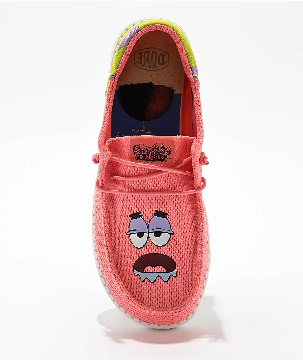 HEYDUDE x SpongeBob SquarePants Wendy Patrick Funk Pink Shoes Product Image