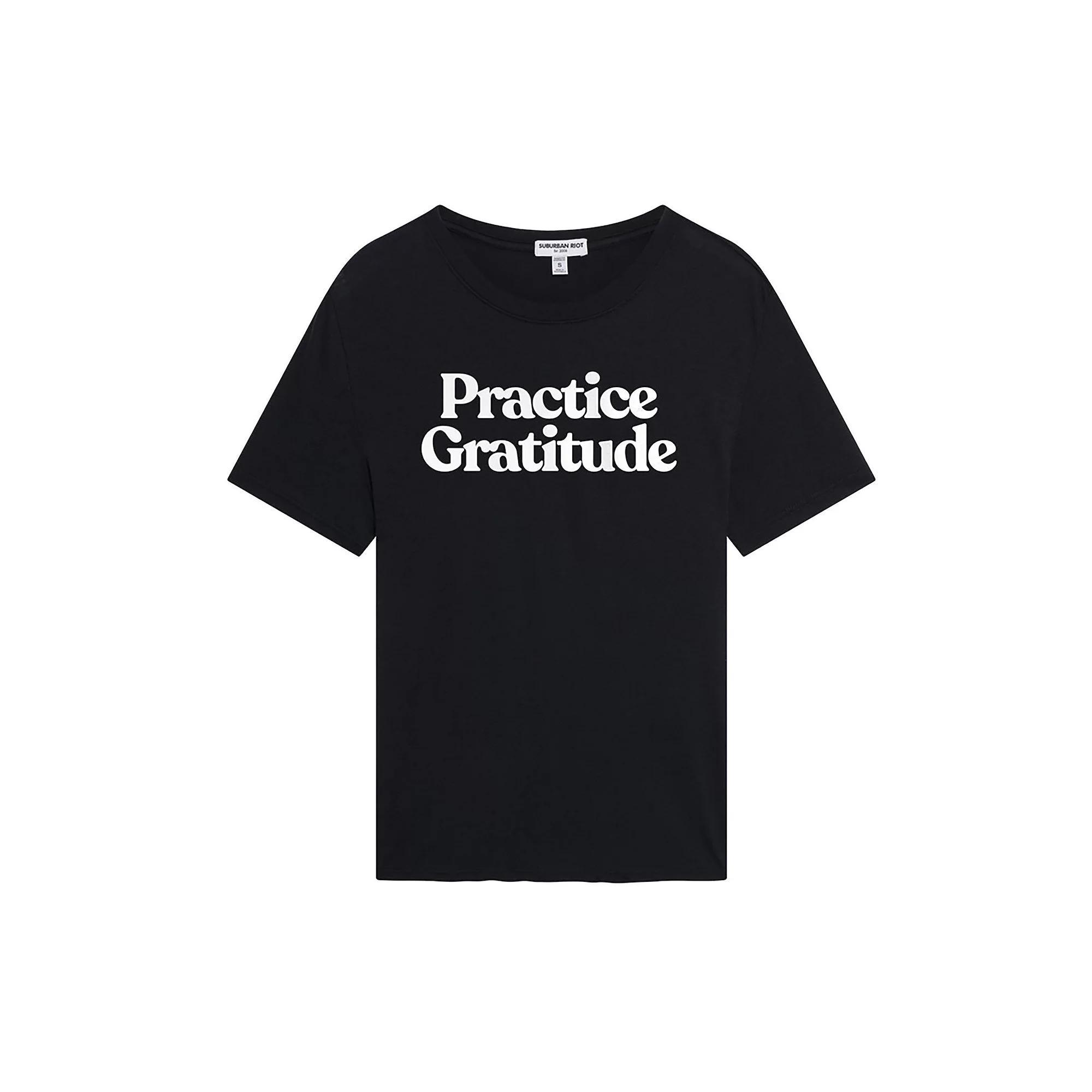 Womens Suburban Riot Practice Gratitude Loose Graphic Tee, Girls Product Image