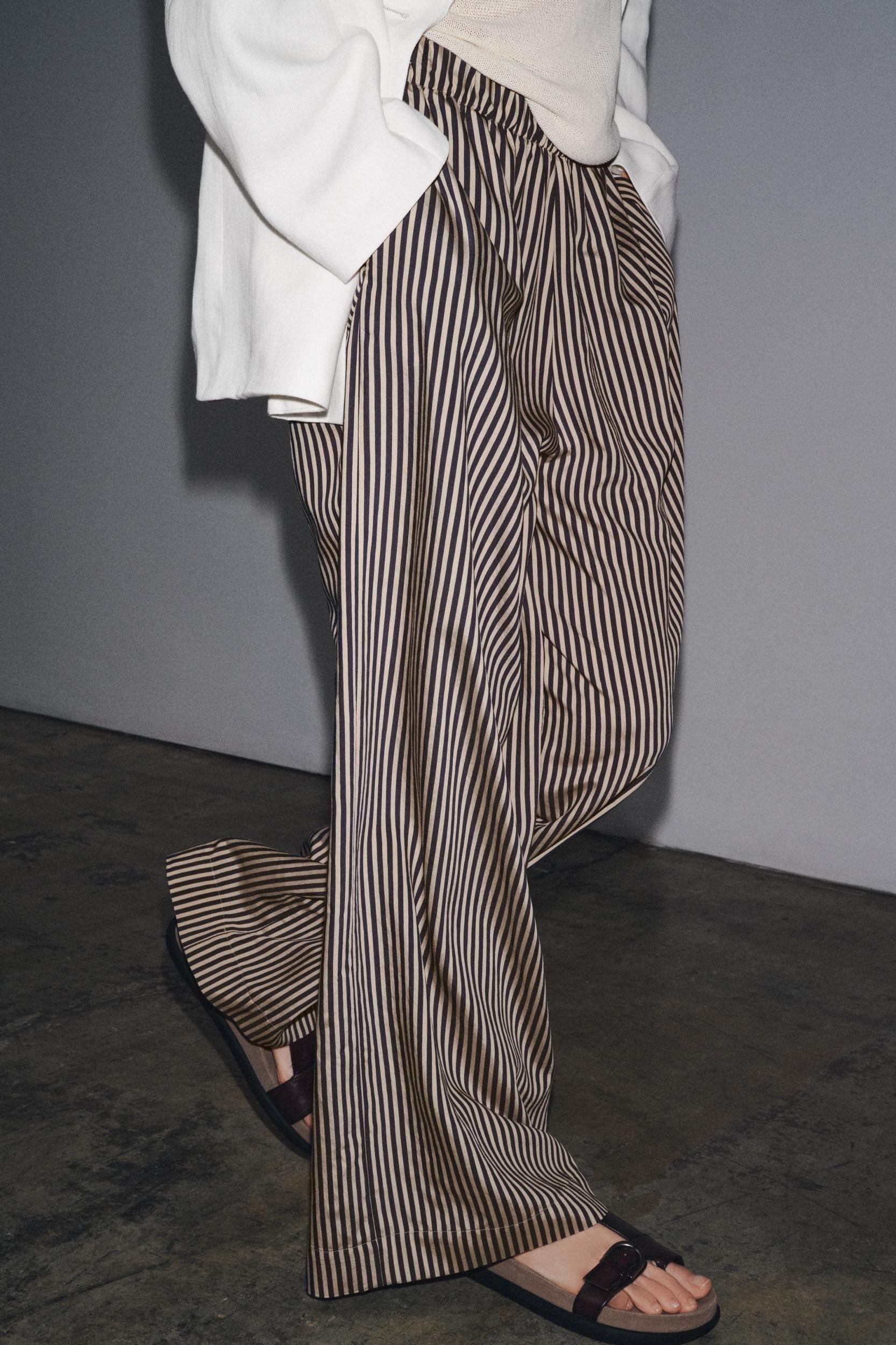 ZW COLLECTION STRIPED FLOWY PANTS Product Image