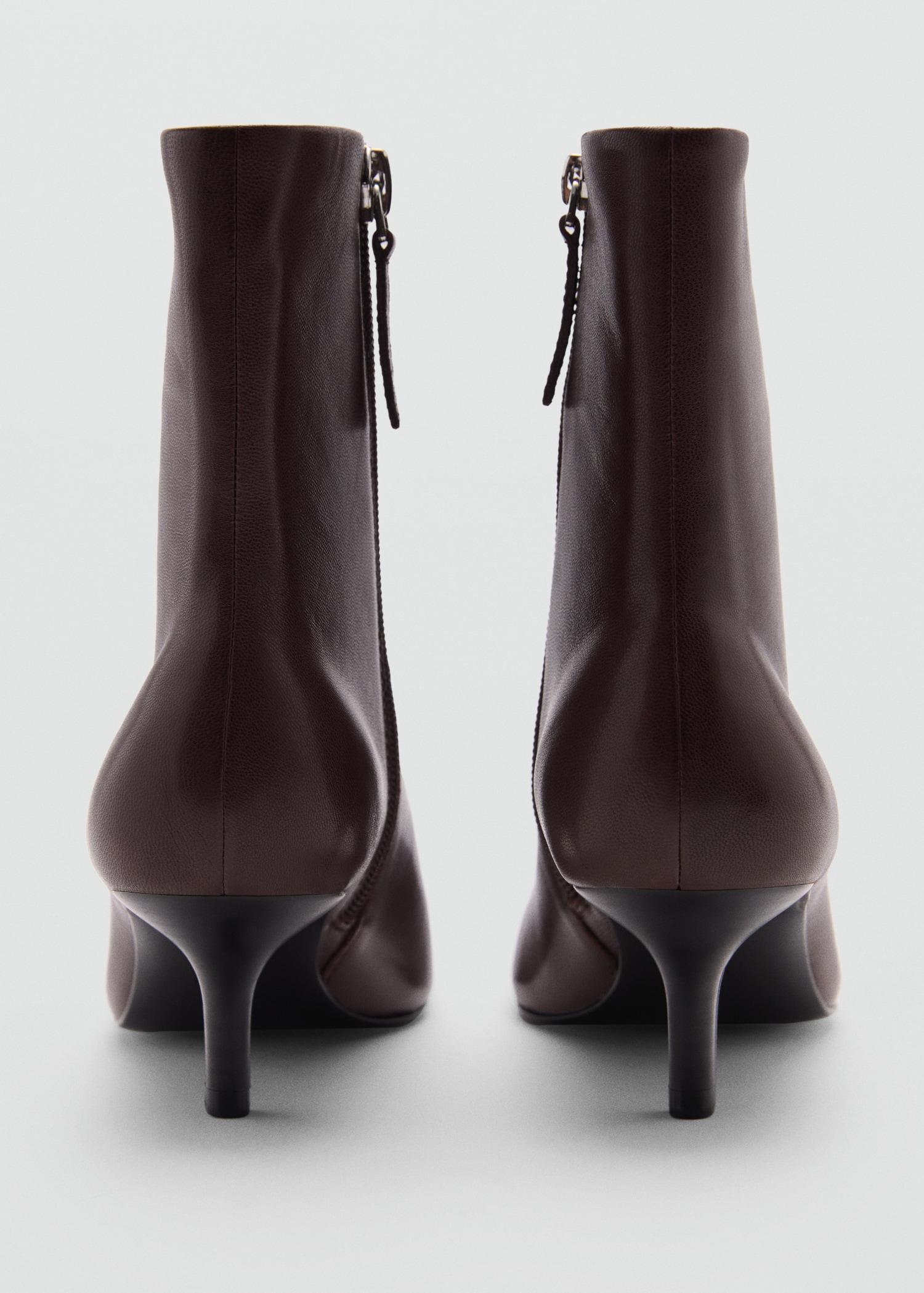 Squared toe leather ankle boots - Women | MANGO USA Product Image