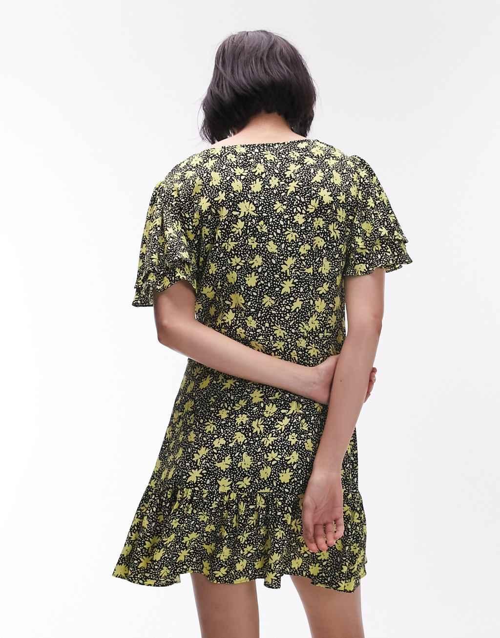 Topshop Bella tea dress with angel sleeve Product Image