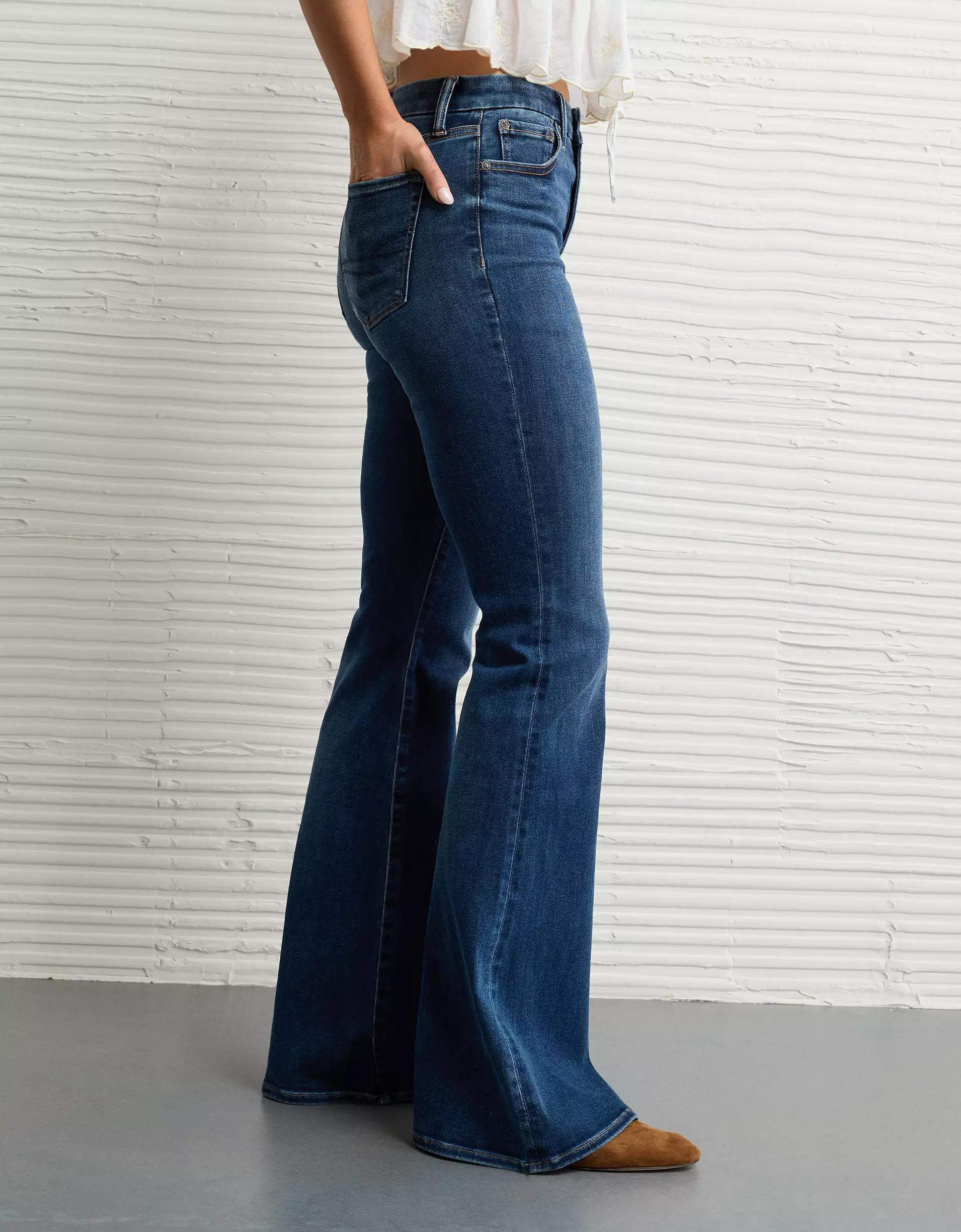 AE Luxe Super High-Waisted Flare Jean Product Image