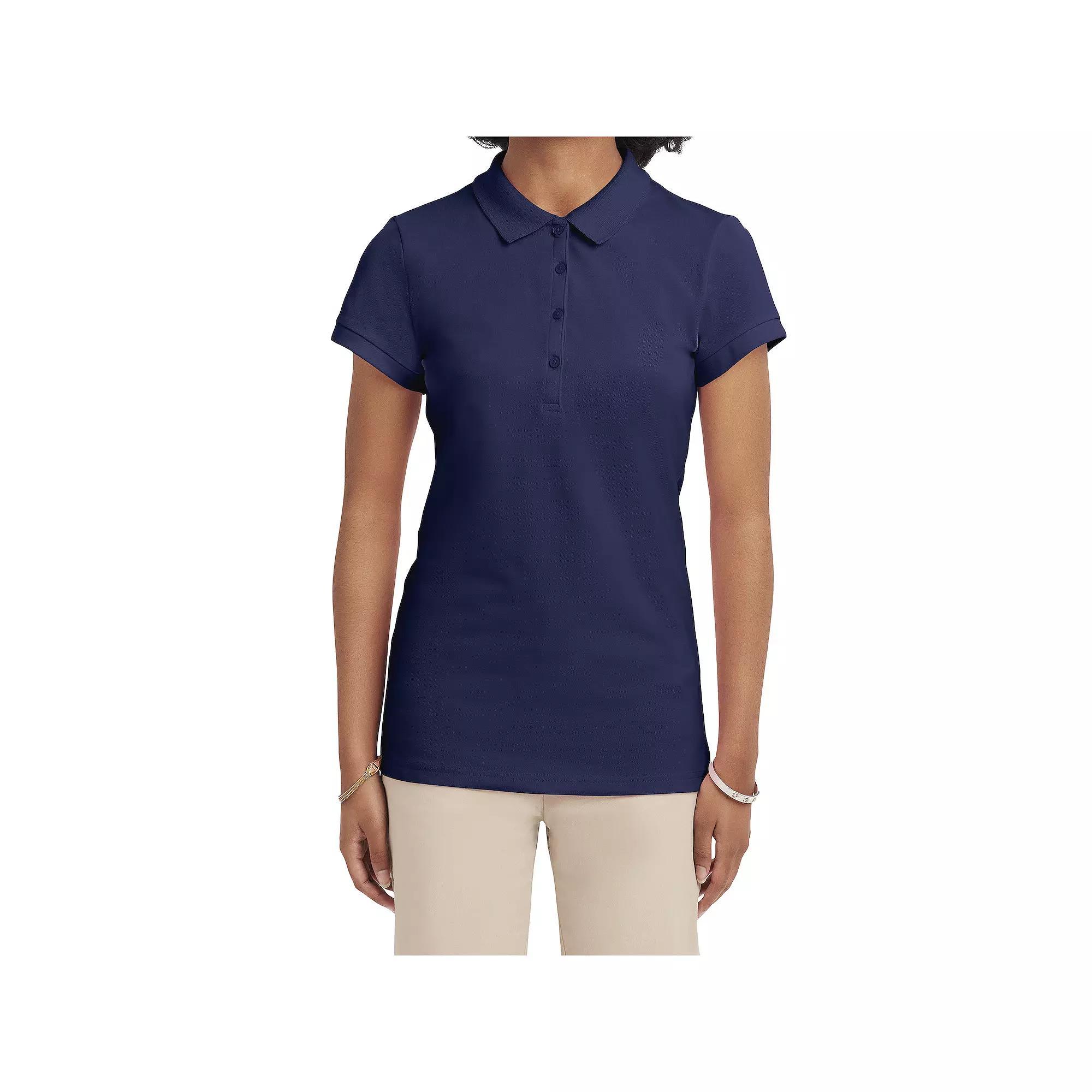 Women's IZOD Stretch Pique Polo, Girl's, Size: Small, Blue Product Image