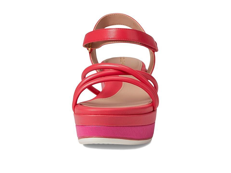 Cole Haan Grand Ambition Addison Flatform Wedge (Geranium Leather) Women's Shoes Product Image