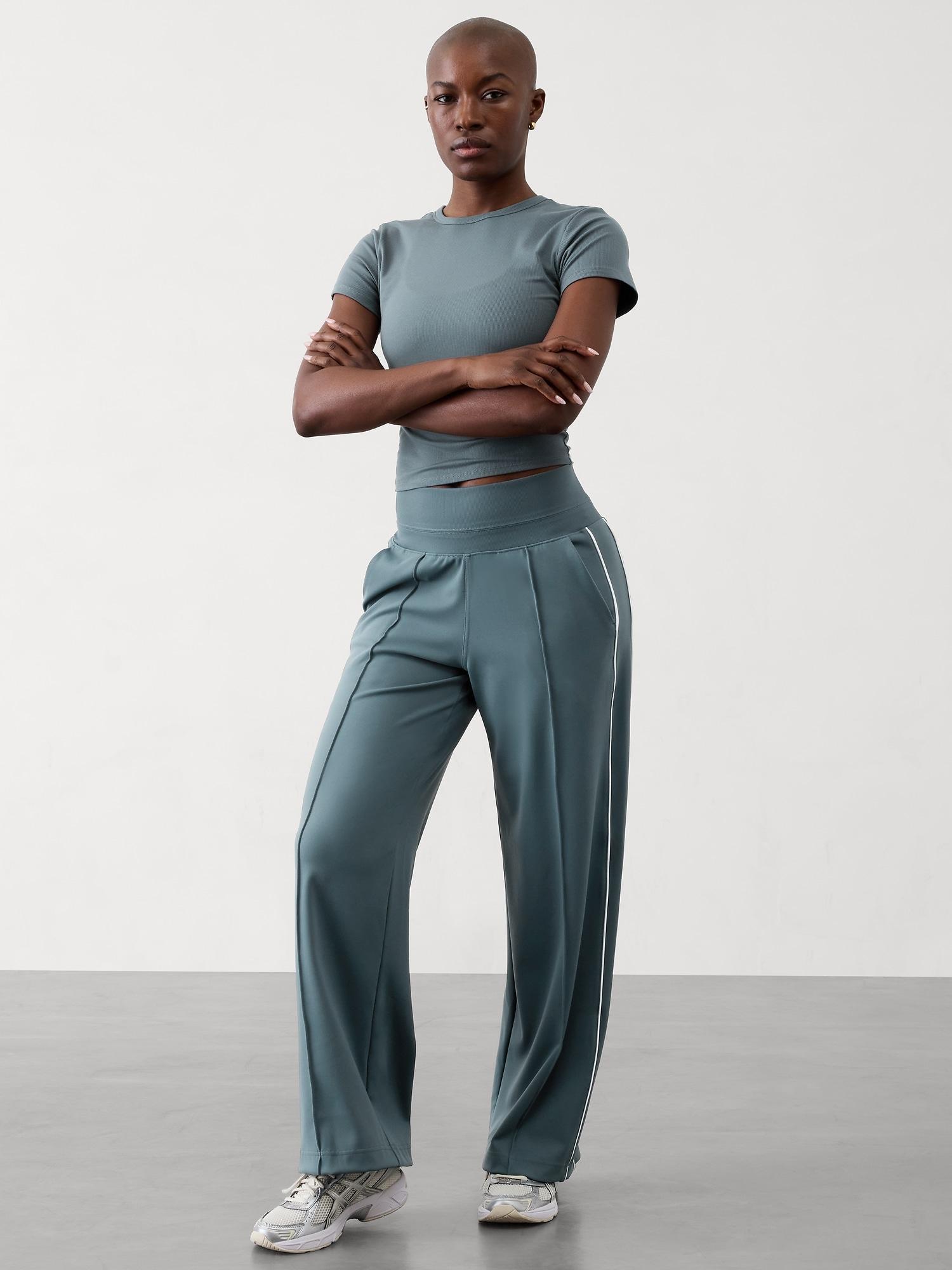 Venice High Rise Track Stripe Wide Leg Pant Product Image