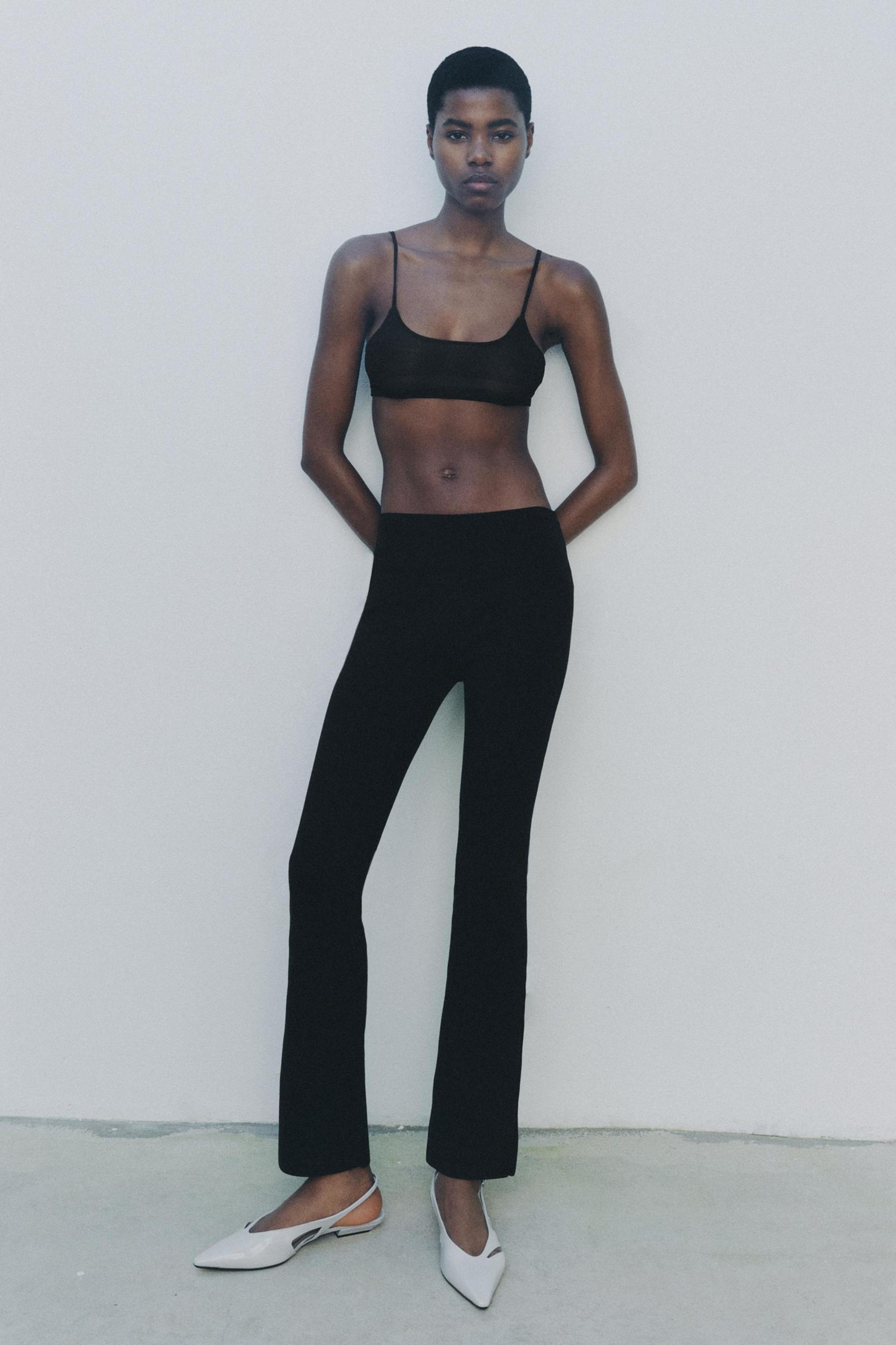 FLARED KNIT PANTS Product Image