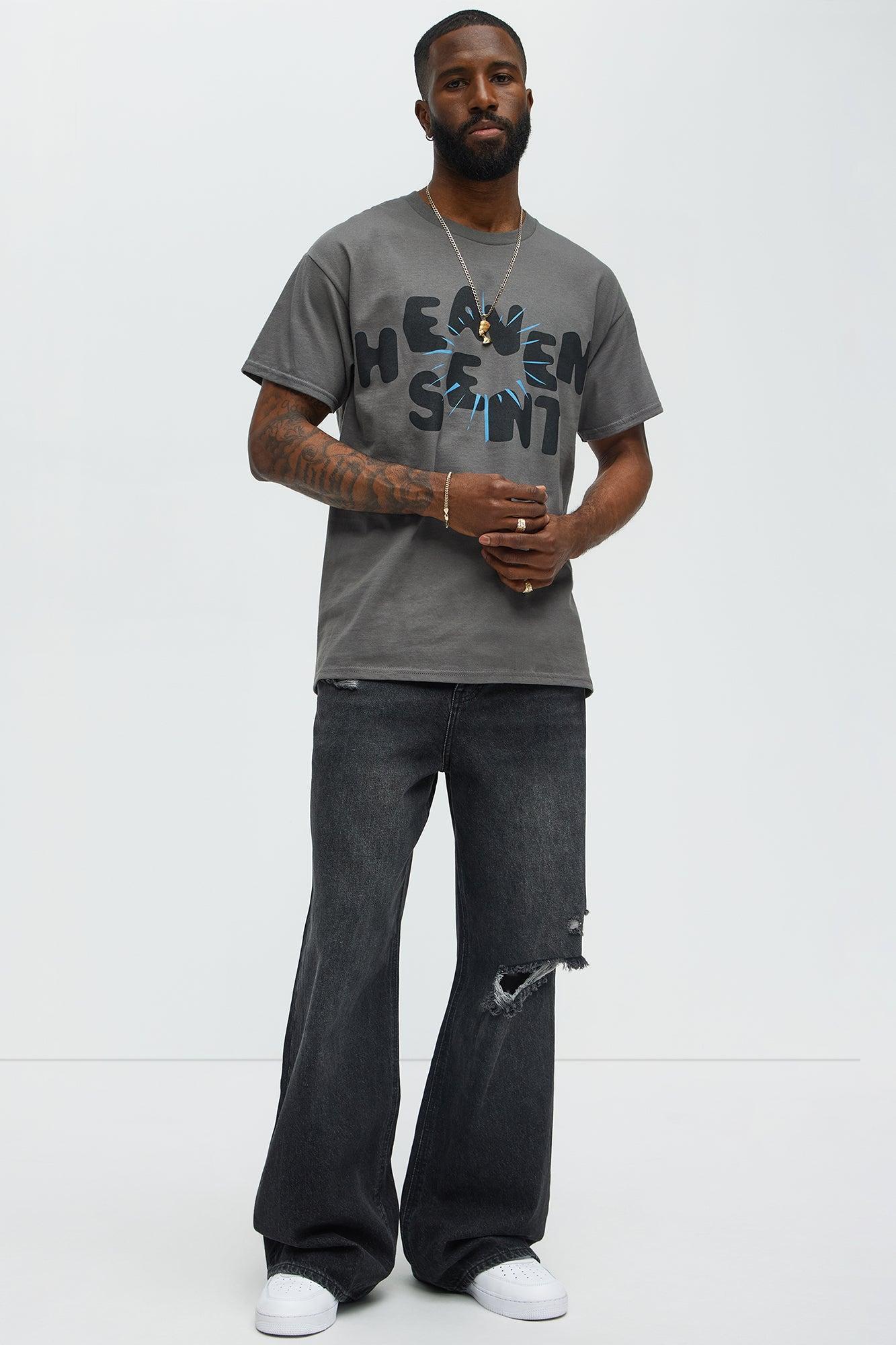 Heaven Sent Bright Short Sleeve Tee - Charcoal Product Image
