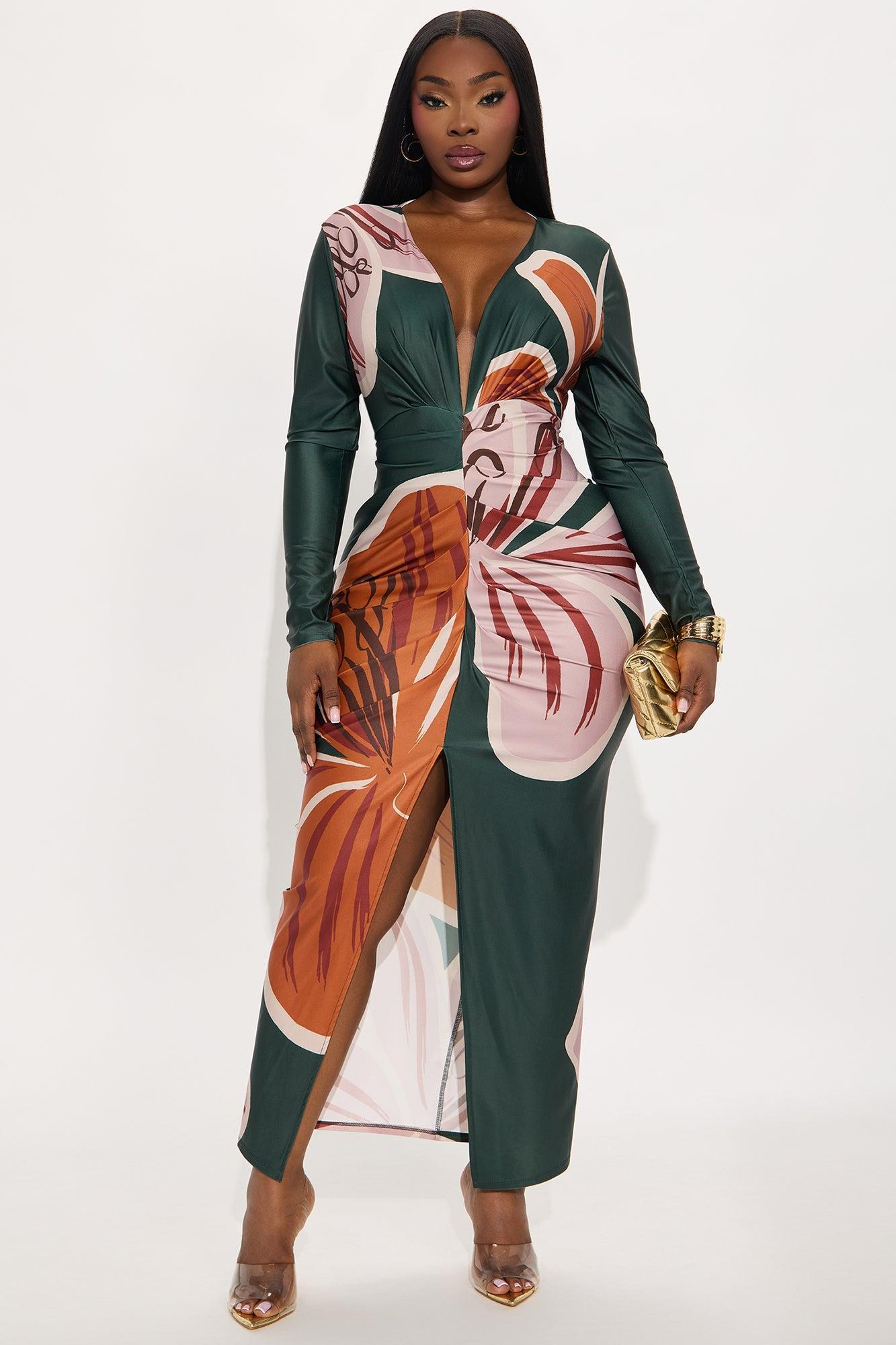 Kamille Maxi Dress - Green/combo Product Image