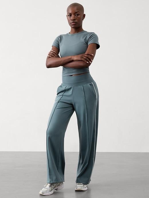 Venice High Rise Track Stripe Wide Leg Pant Product Image