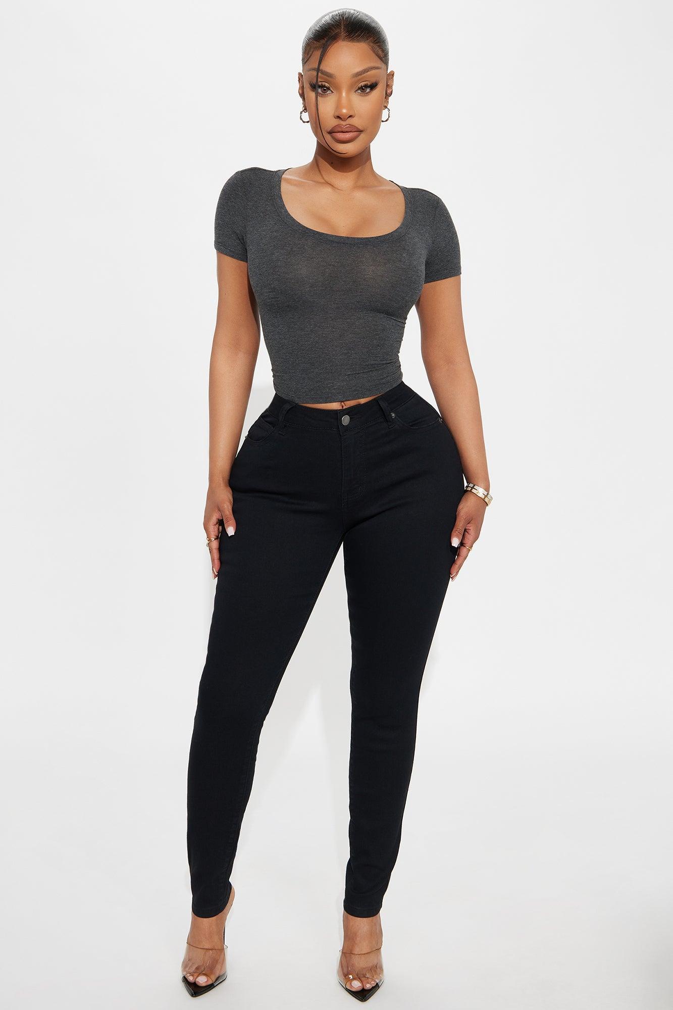 Ally Short Sleeve Tee - Charcoal Product Image
