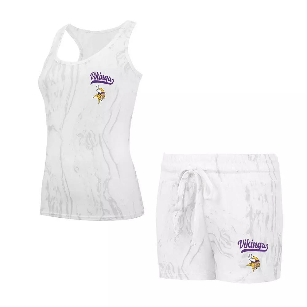 Womens Concepts Sport Minnesota Vikings Quartz Hacci Knit Tank Top & Shorts Sleep Set Product Image