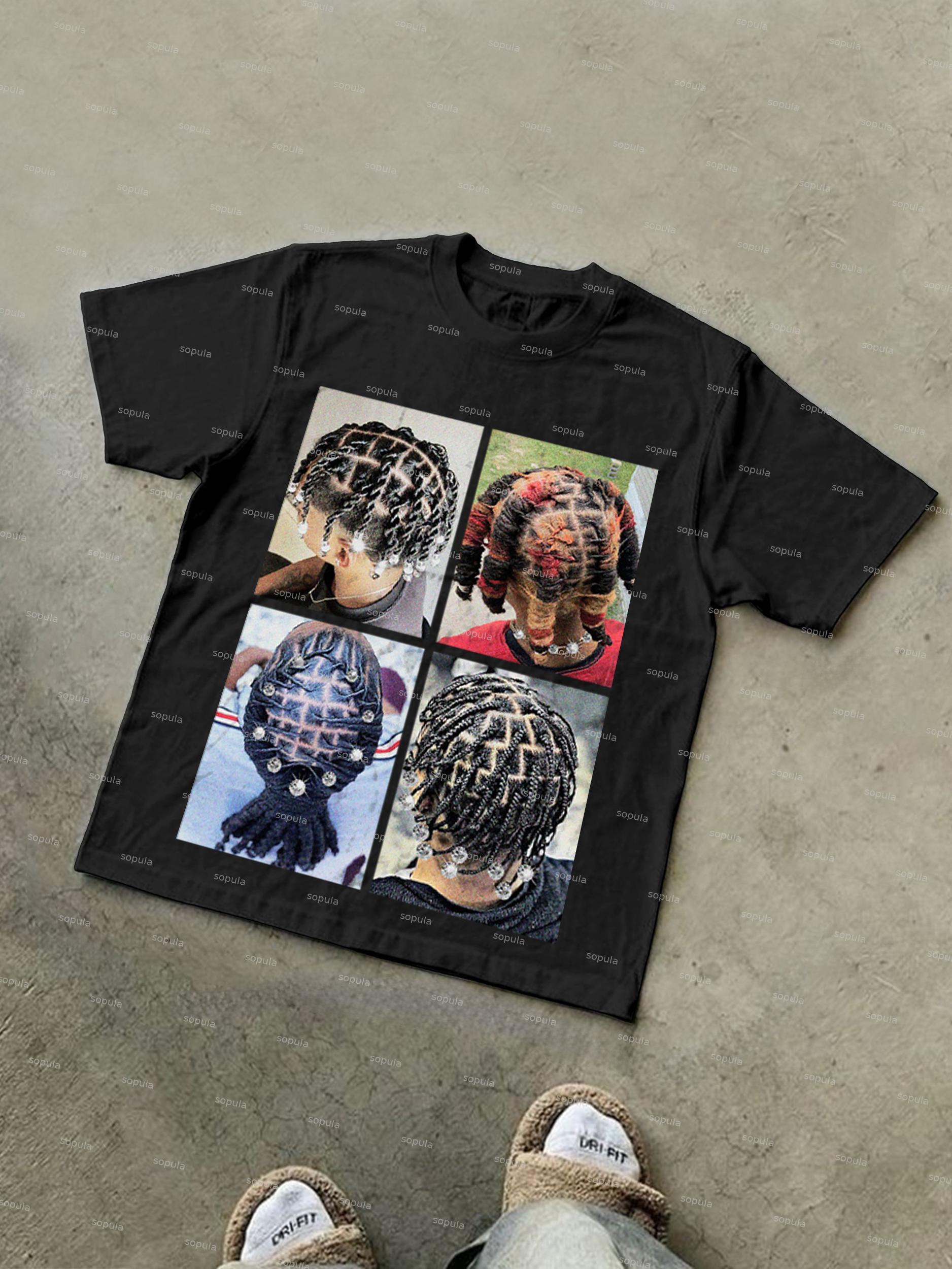 Diamond Dreadlocks Graphic Print Cotton T-shirt Product Image