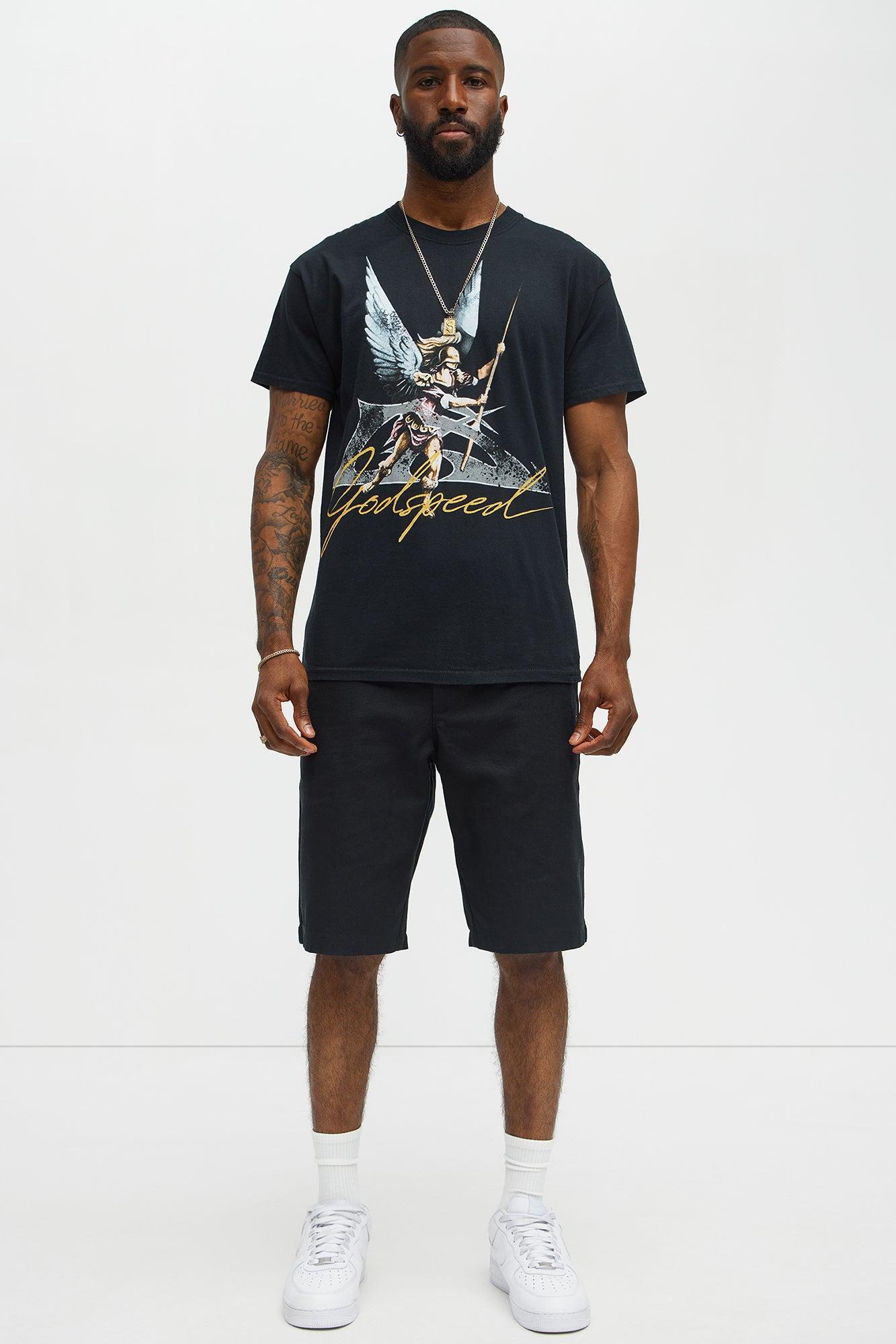 Move Forward Godspeed Short Sleeve Tee - Black Product Image