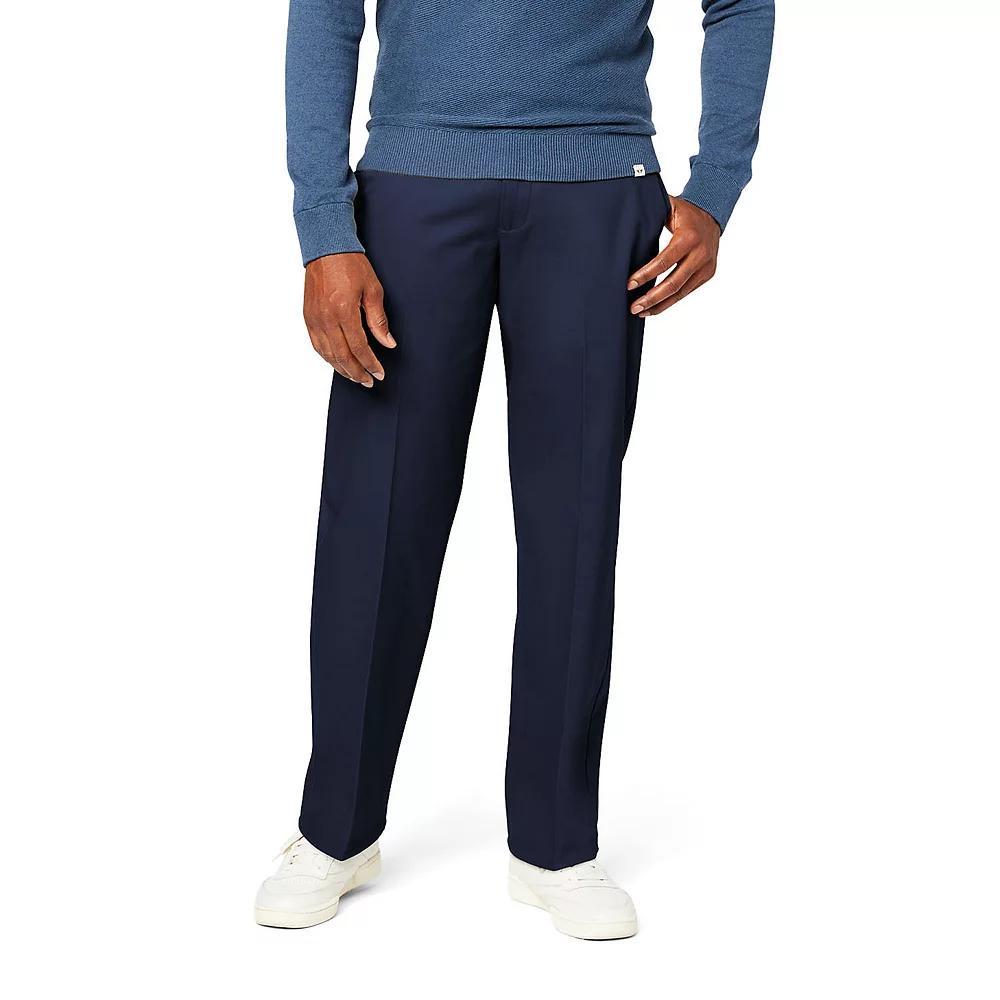Men's Dockers Signature Iron Free Stain Defender Relaxed-Fit Khaki Pants, Size: 40X30, Blue Blazer Product Image