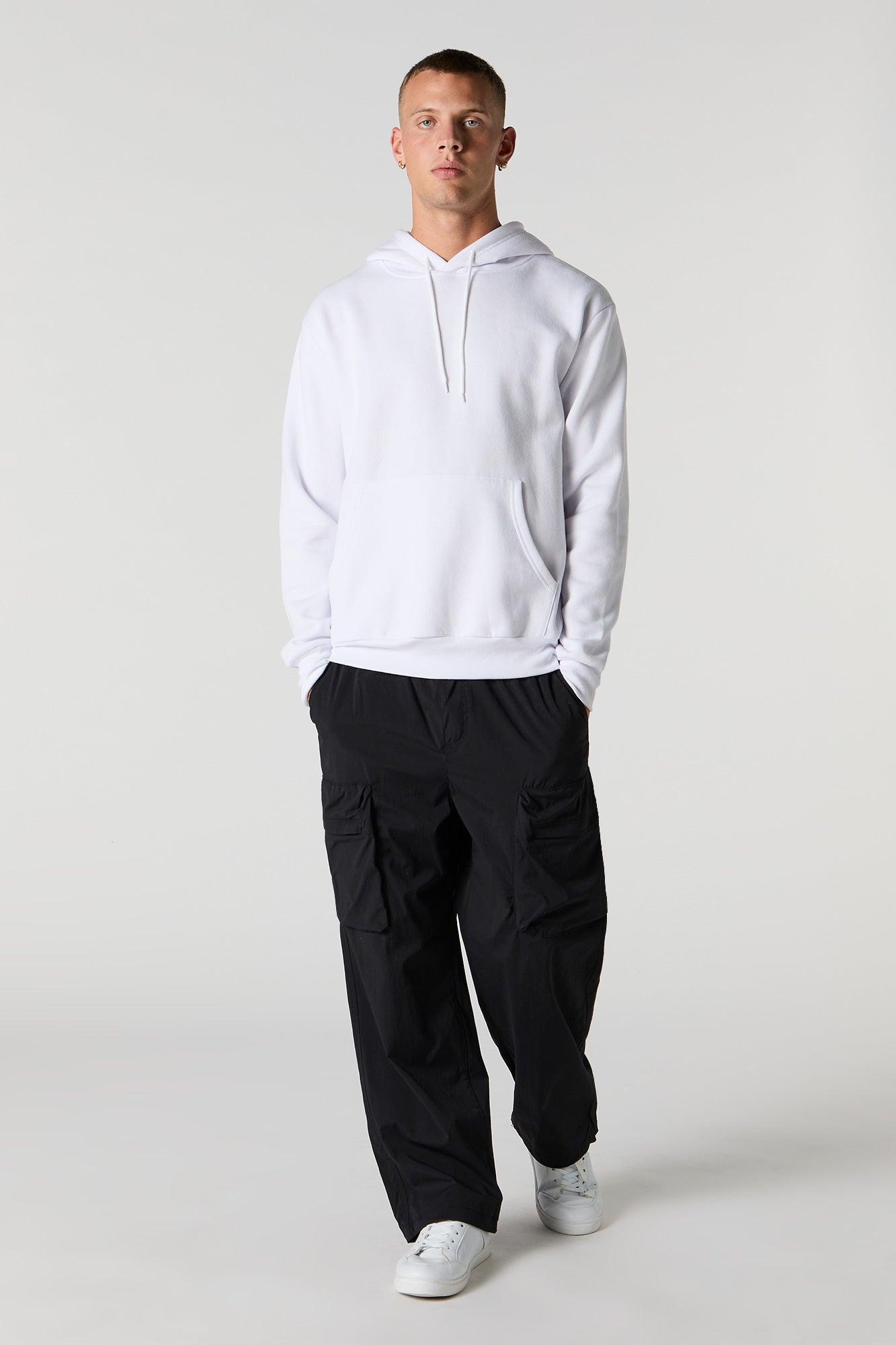 Everyday Solid Fleece Hoodie Male Product Image