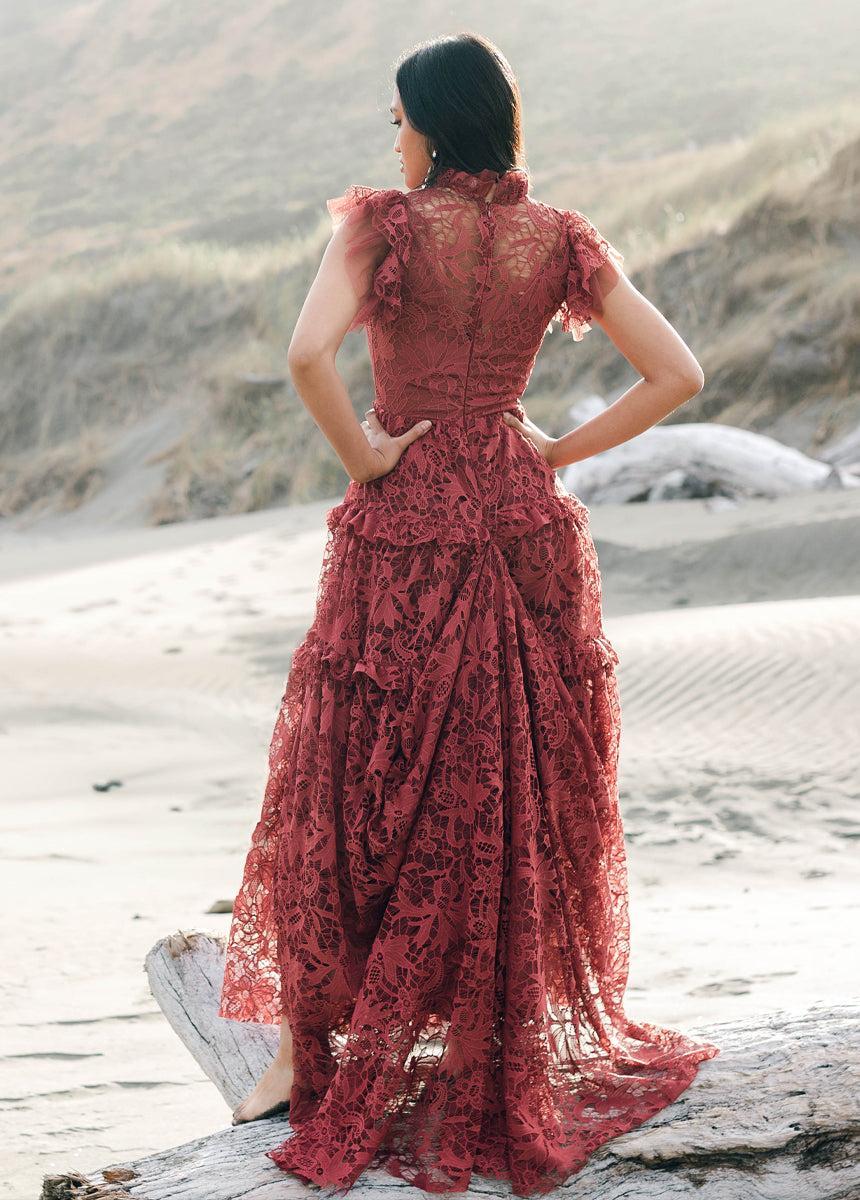 Allegra Impact Dress in Marsala Female Product Image