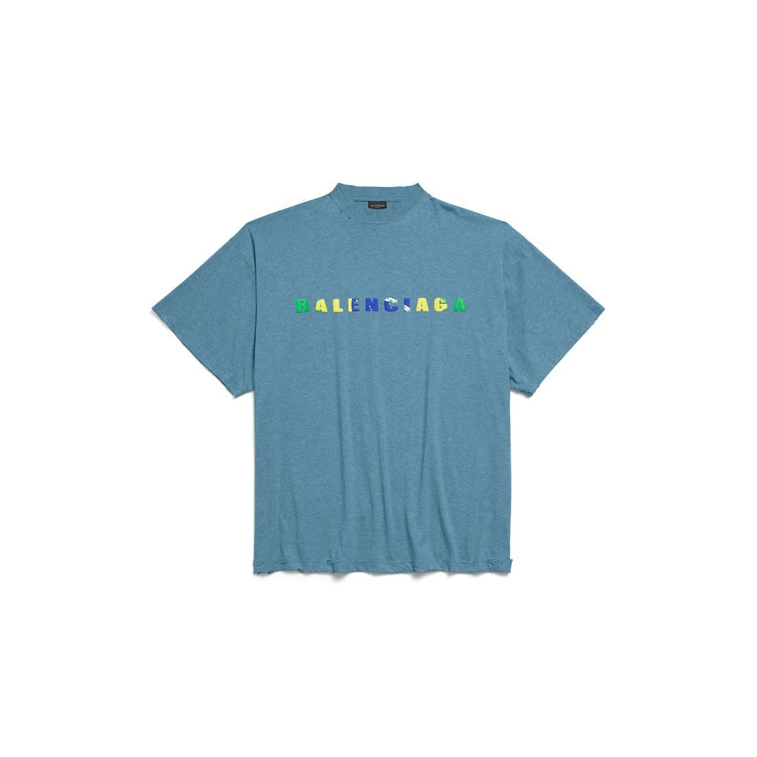 International T-shirt Oversized in Grey Blue Product Image