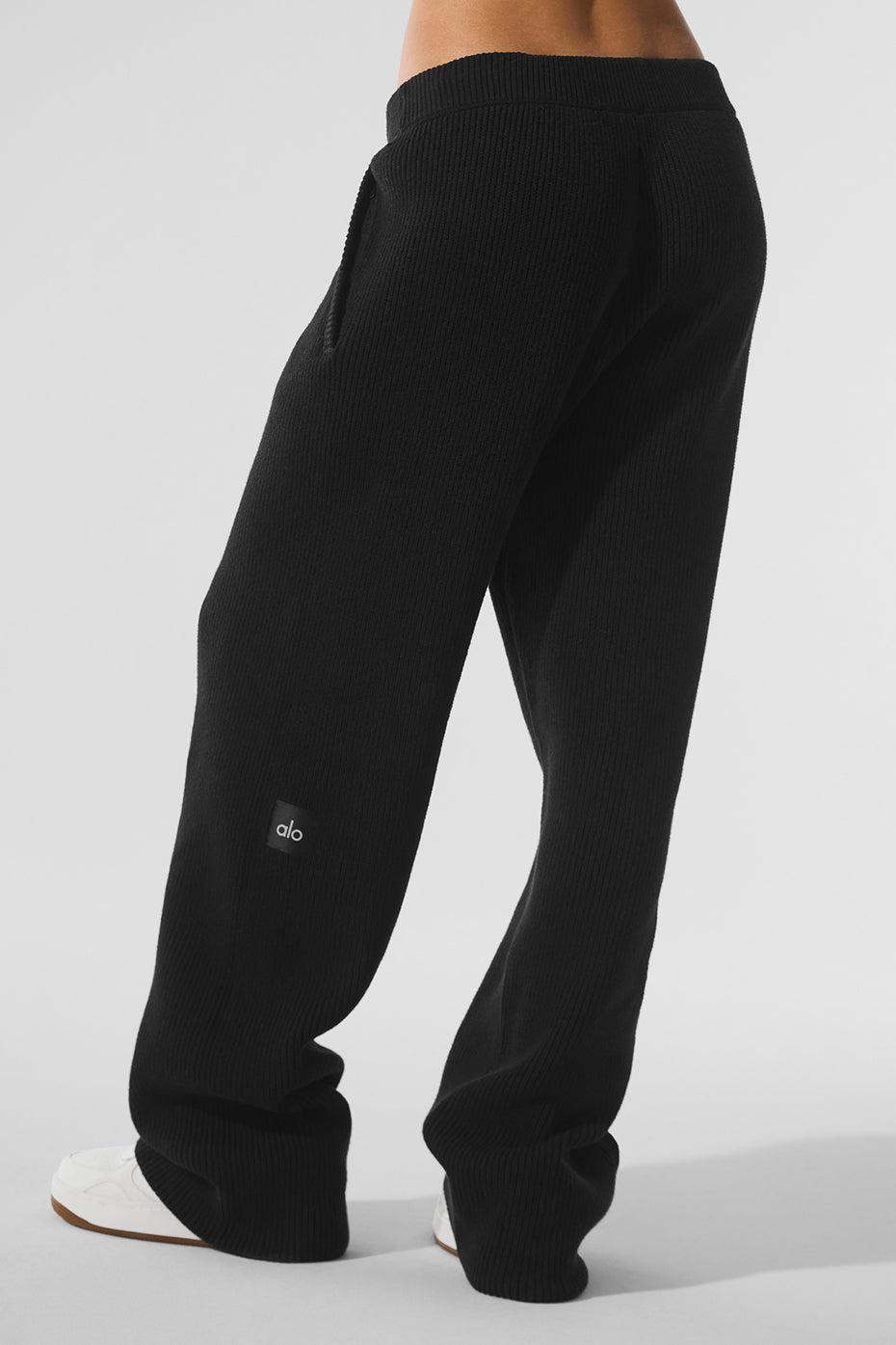 Domain Rib Knit Sweatpant - Black Female Product Image