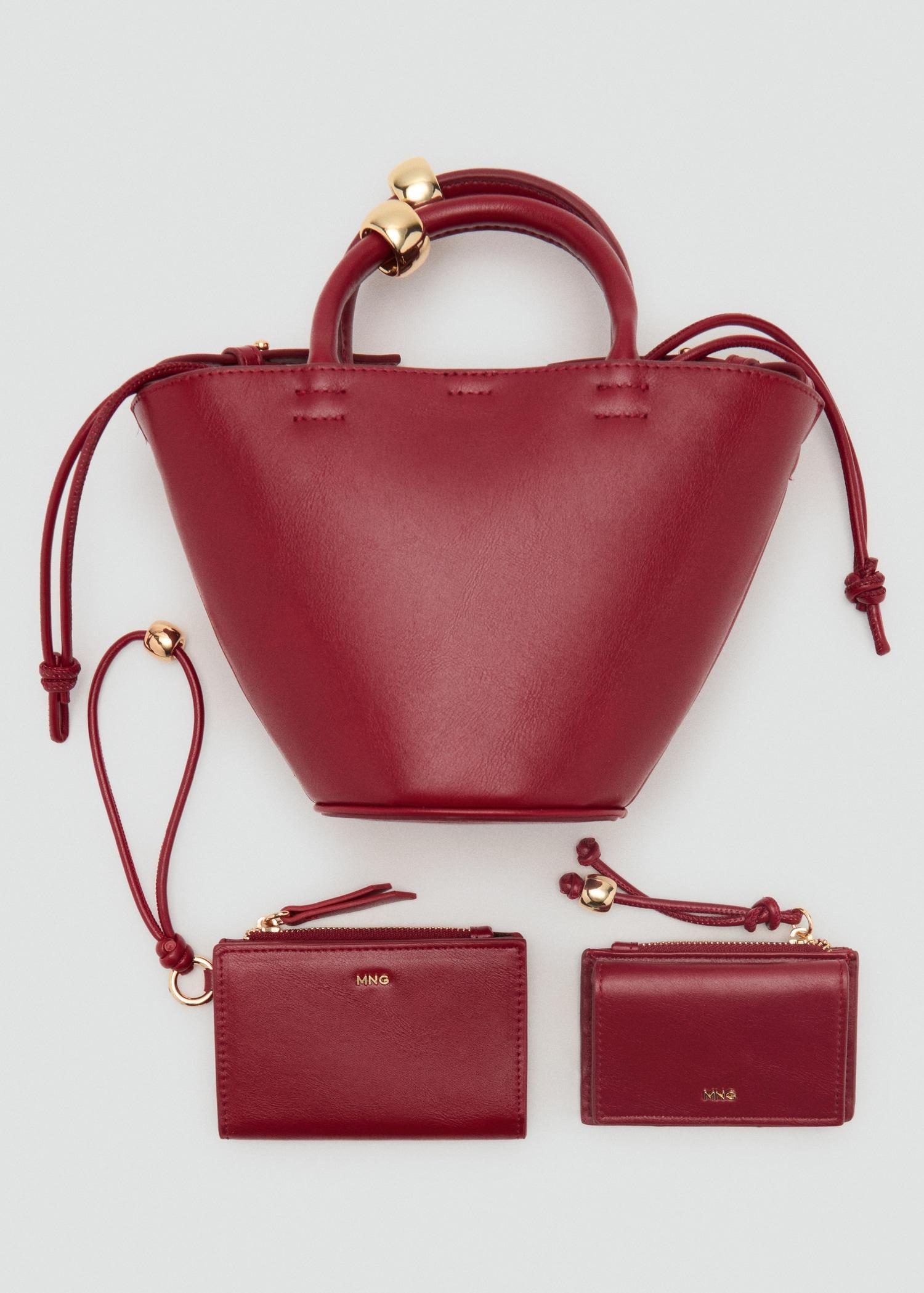 Mini-purse with bead detail - Women | MANGO USA Product Image