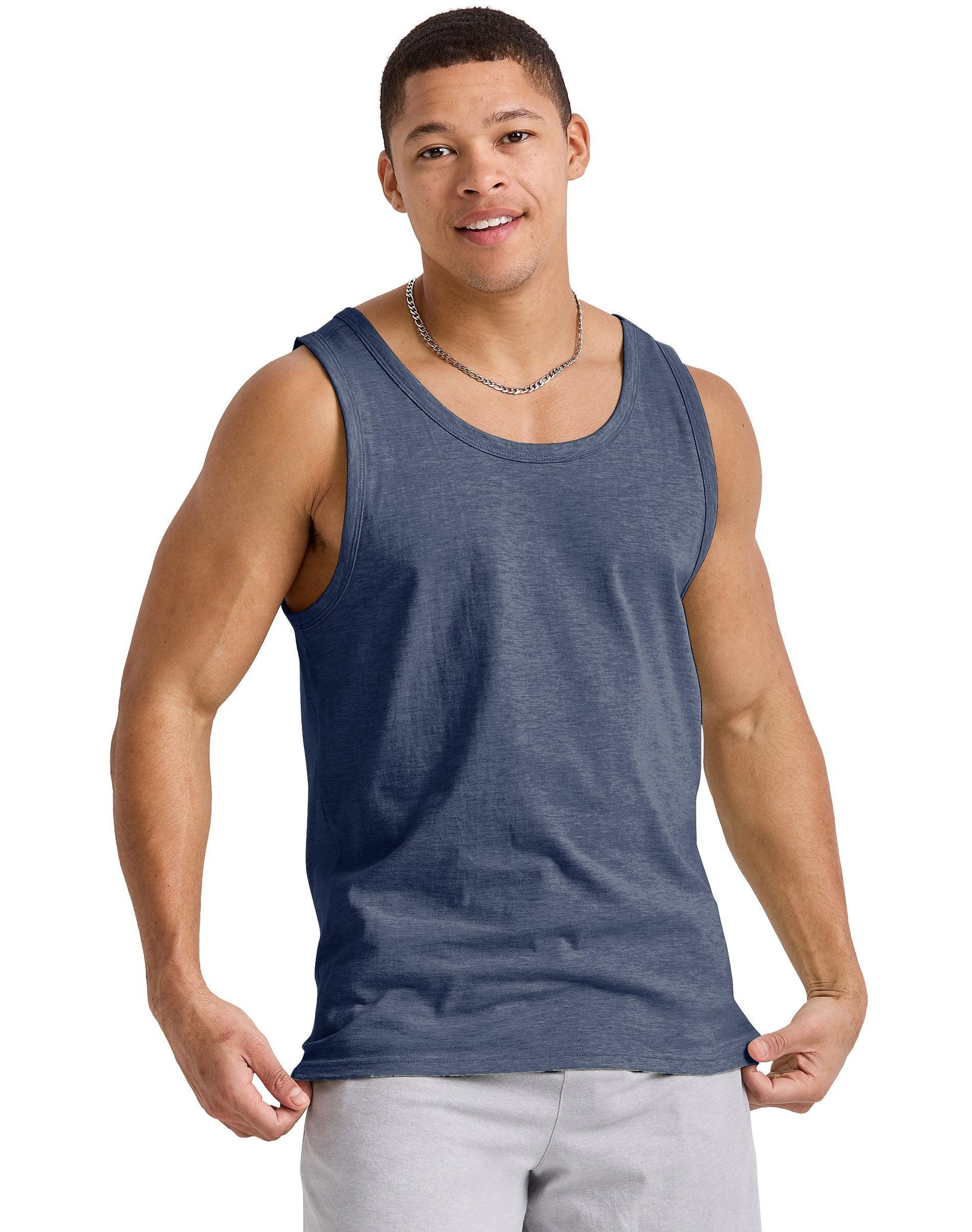Men's Hanes Originals Tri-blend Tank Top, Size: Medium, Black Product Image