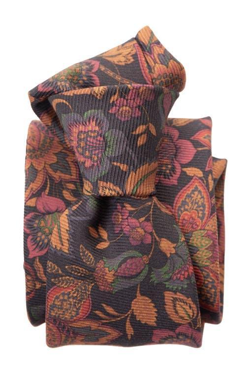 Elizabetta Calvino - Printed Silk Tie for Men in Black at Nordstrom Product Image