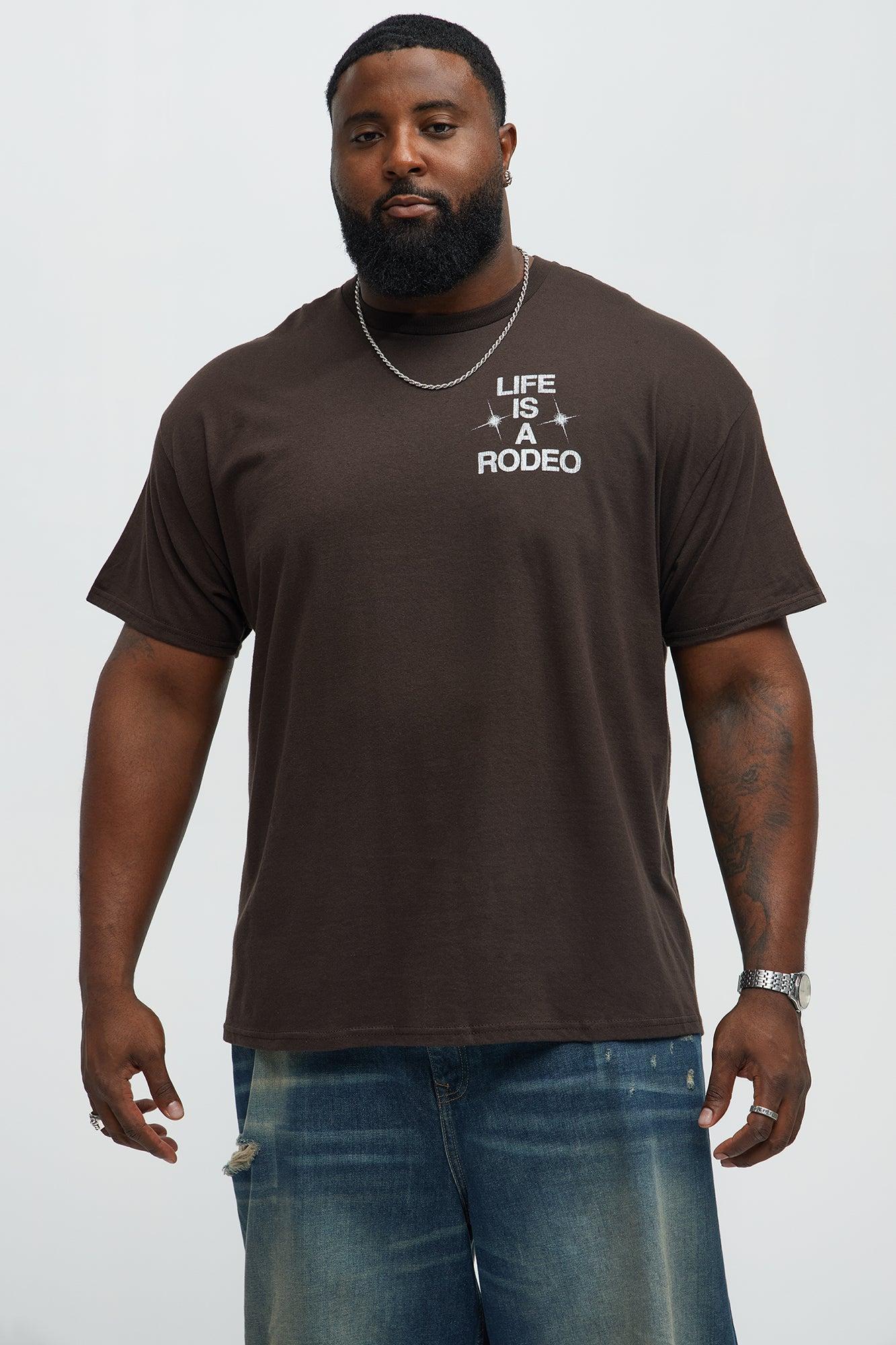 Samborghini Life Is A Rodeo Short Sleeve Tee - Brown Male Product Image