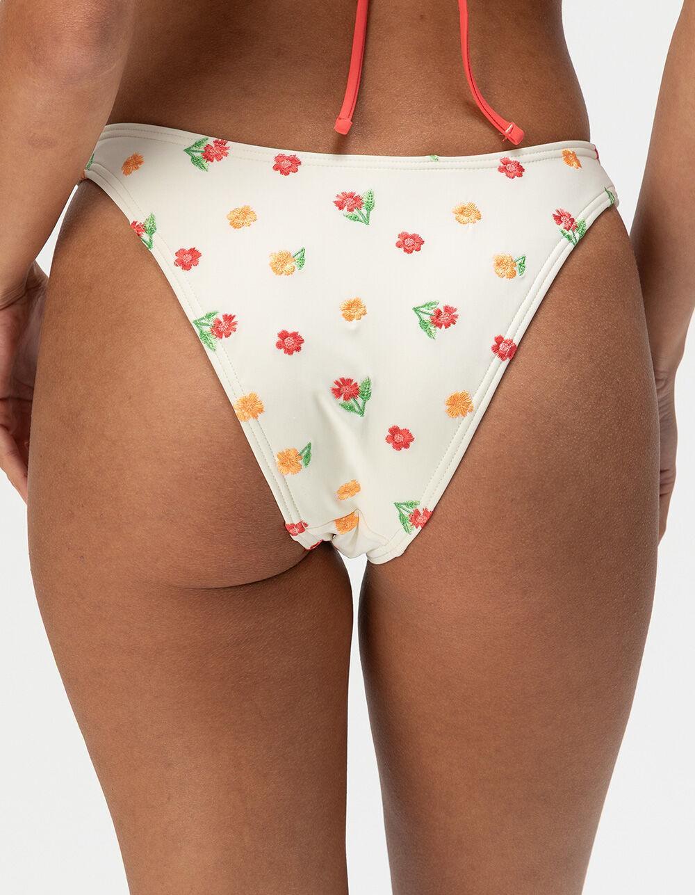 DAMSEL Morgan High Leg Bikini Bottoms - WHITE Product Image