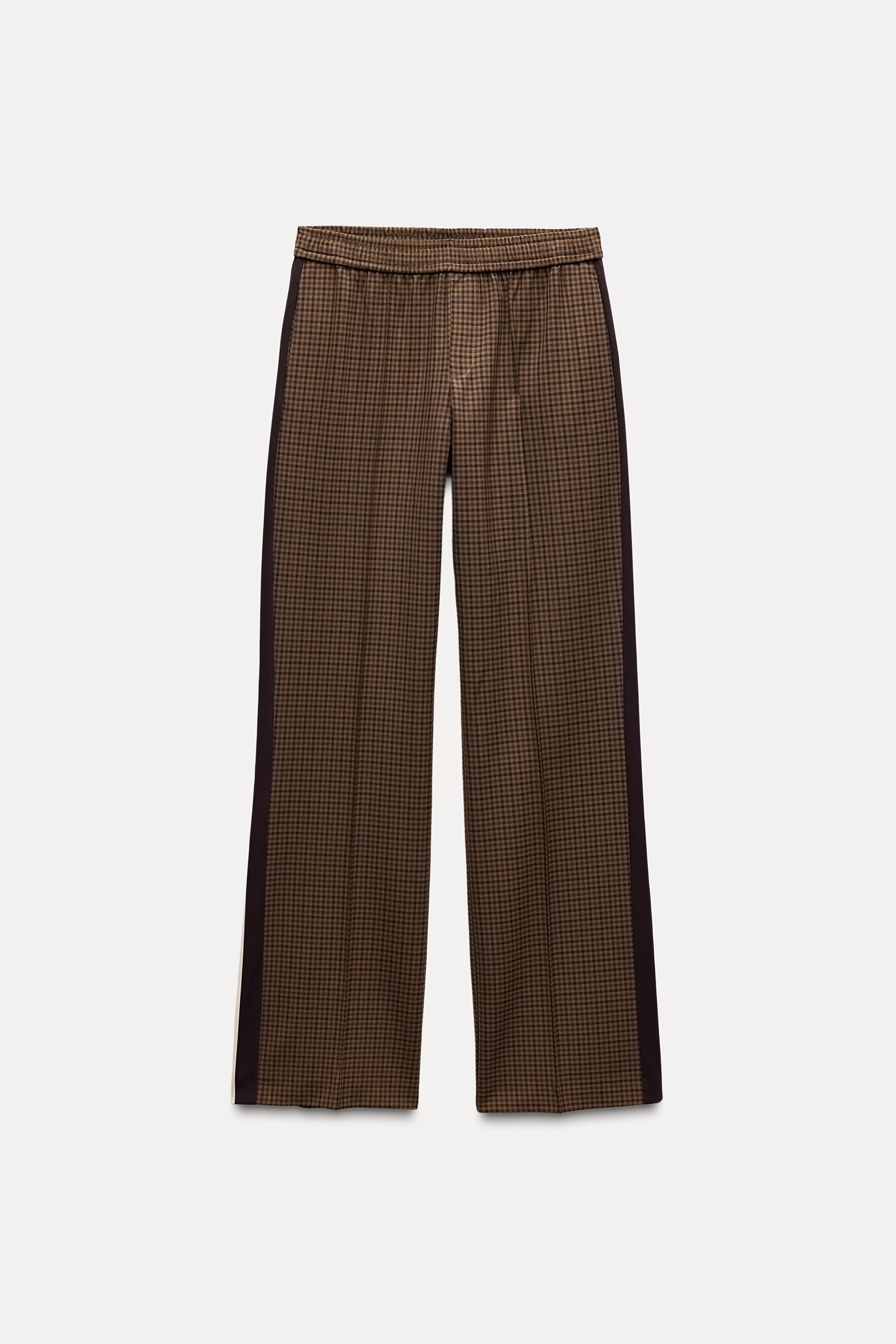 PLAID PANTS WITH SIDE STRIPE Product Image
