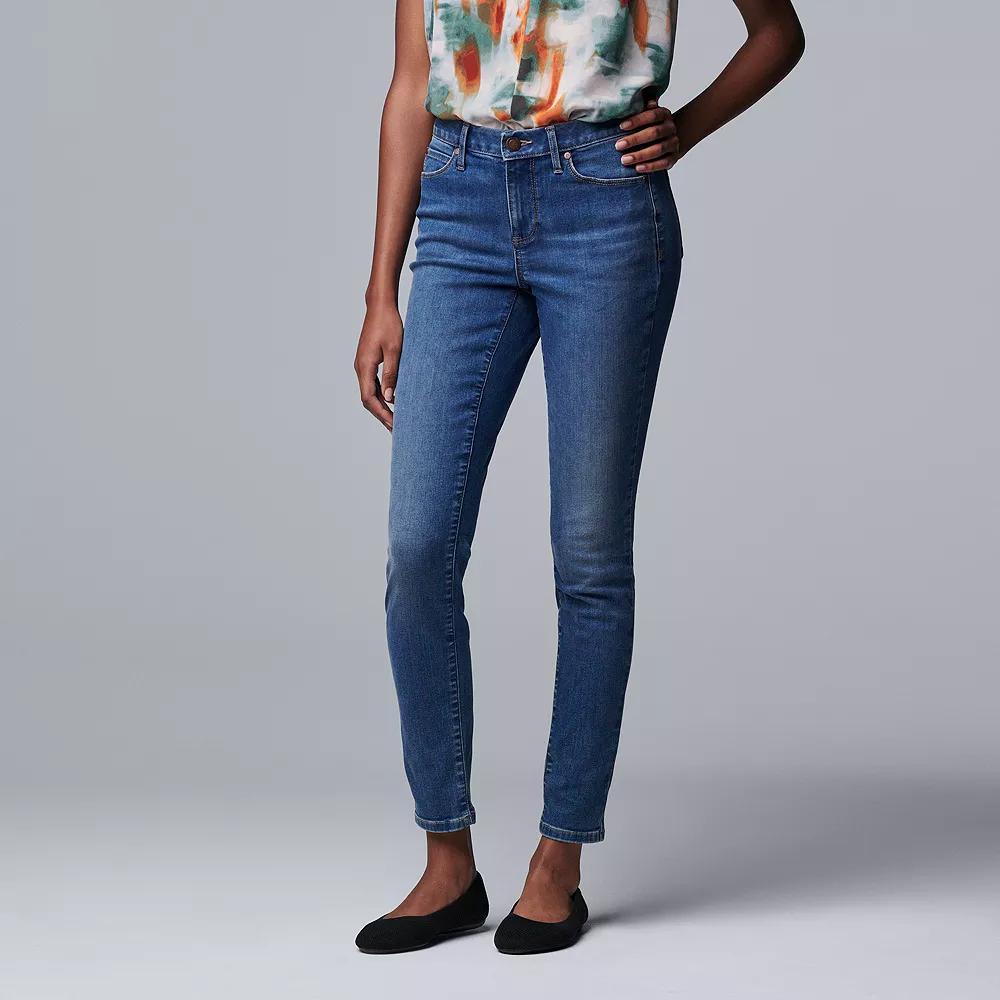 Women's Simply Vera Vera Wang Power Stretch Core Skinny Jeans, Size: 4, Denver Product Image