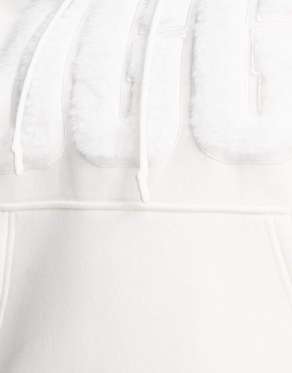 UGG Rey fuzzy logo hoodie in white Product Image