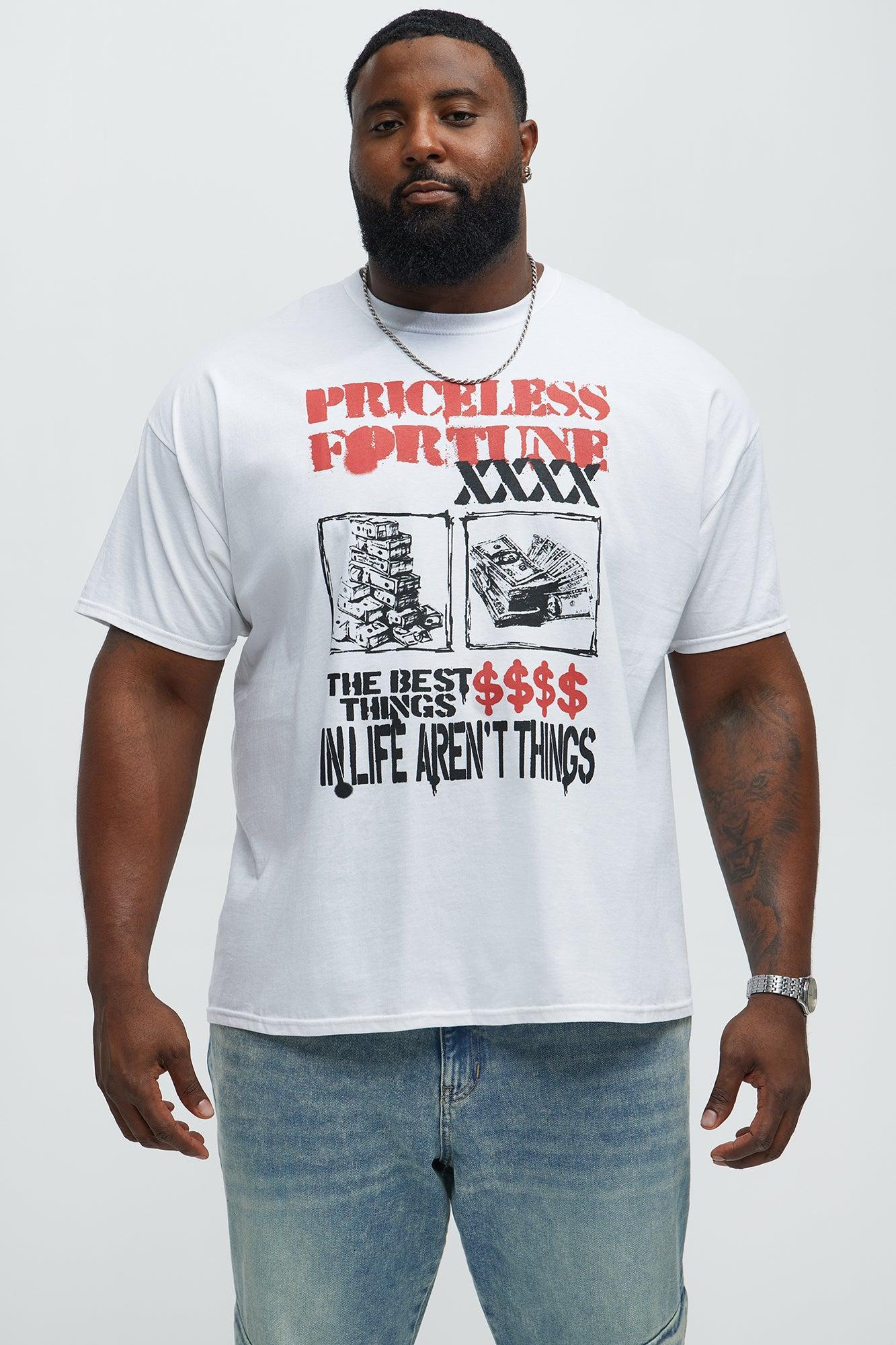 Fortune Favors The Bold Short Sleeve Tee - White Male Product Image