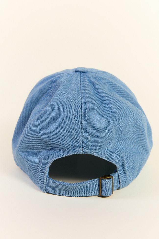 Denim Pearl Bow Hat Product Image