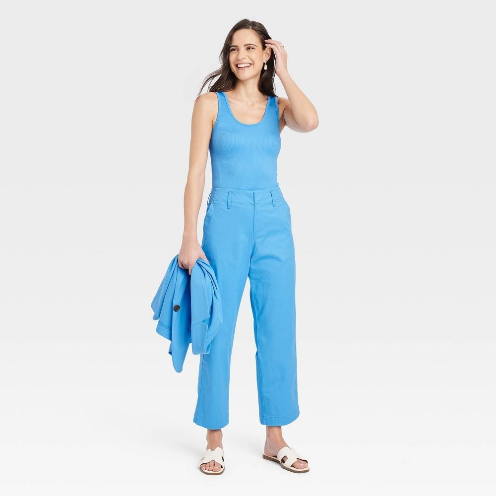 Womens Seamless Slim Fit Tank Top - A New Day Blue M Product Image