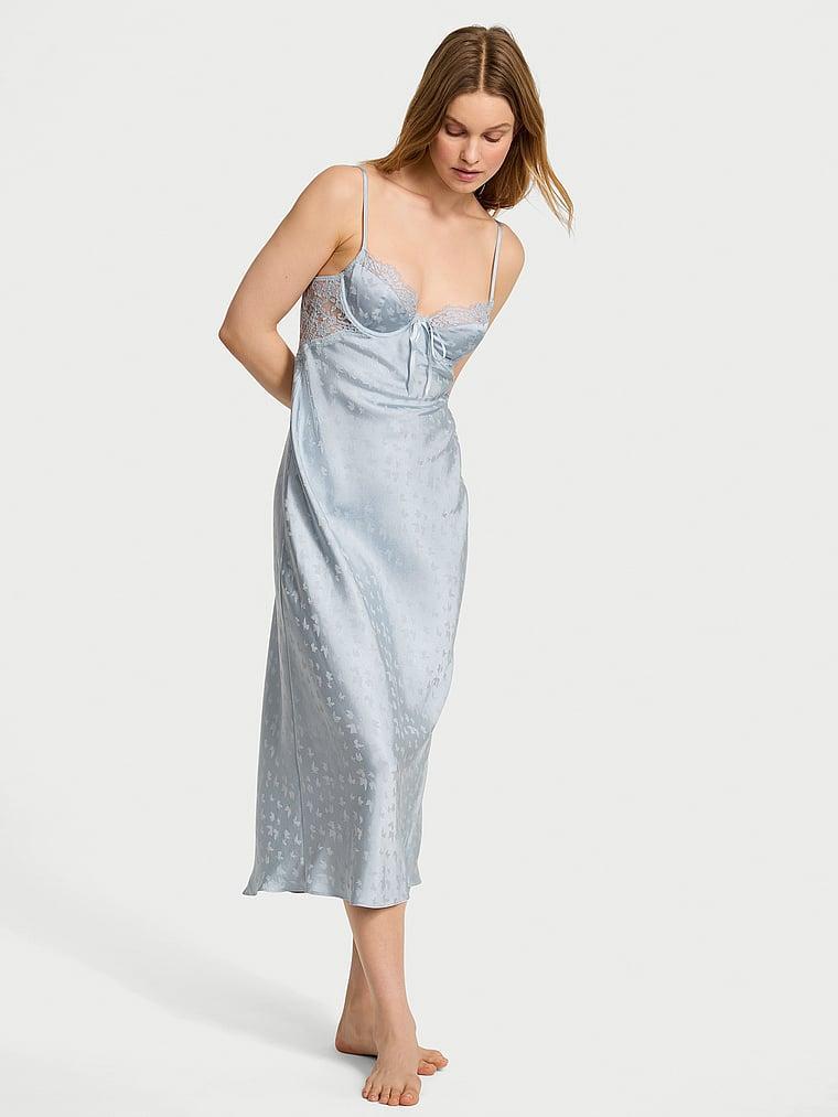 Tease Butterfly Satin Cupped Midi Slip Product Image