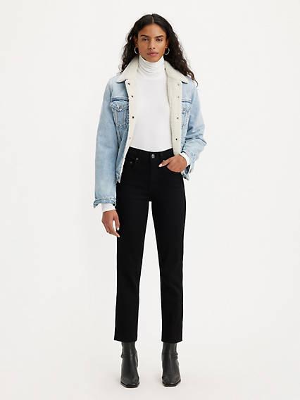 724 High Rise Slim Straight Cropped Women's Jeans Product Image