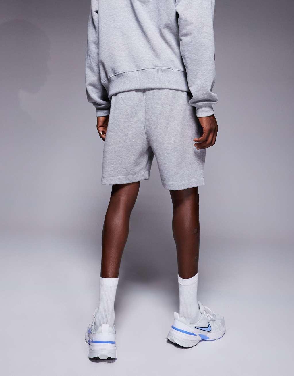 4505 Icon 7 inch quick dry heavyweight training sweatshirt fabric shorts in heather gray  Product Image
