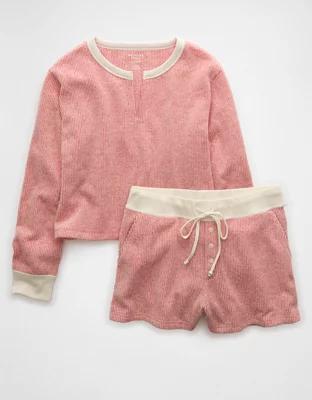 AE Waffle Plush PJ Set Product Image