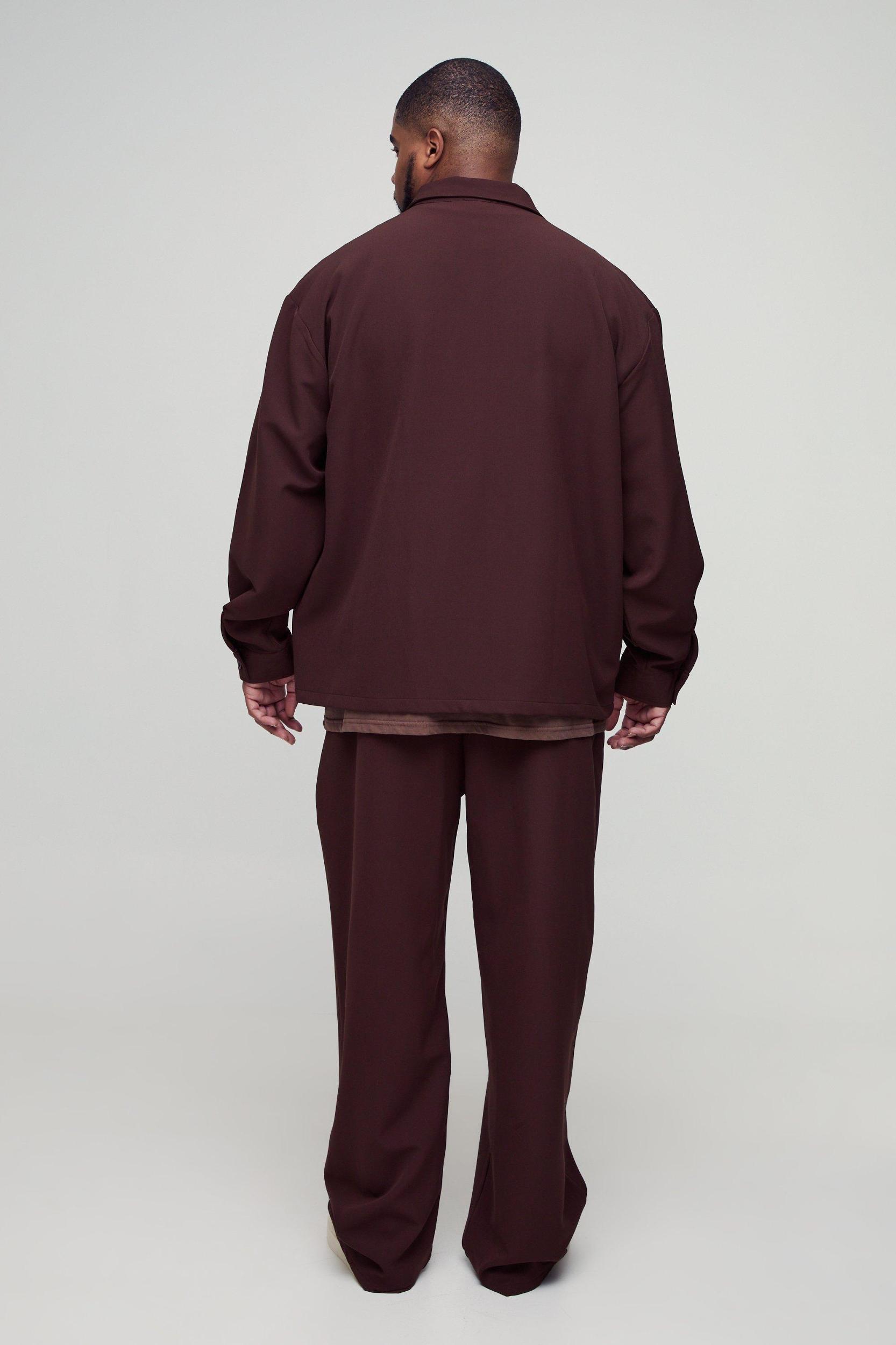 Plus Stretch Woven Relaxed Fit Pants | boohooMAN USA Product Image