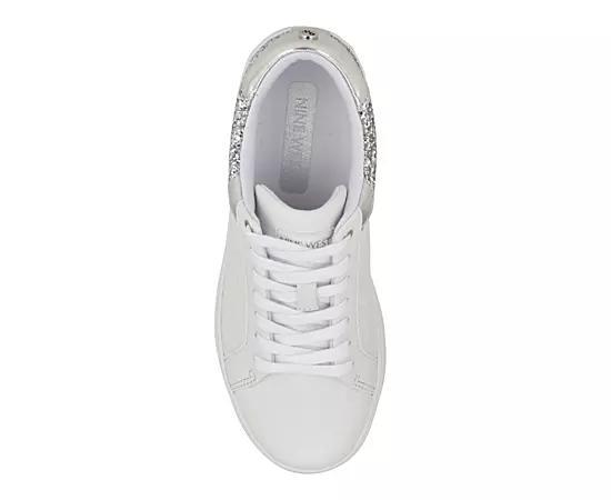 Nine West Paulete Women's Platform Sneakers, Size: 5.5, White Silver Team Product Image