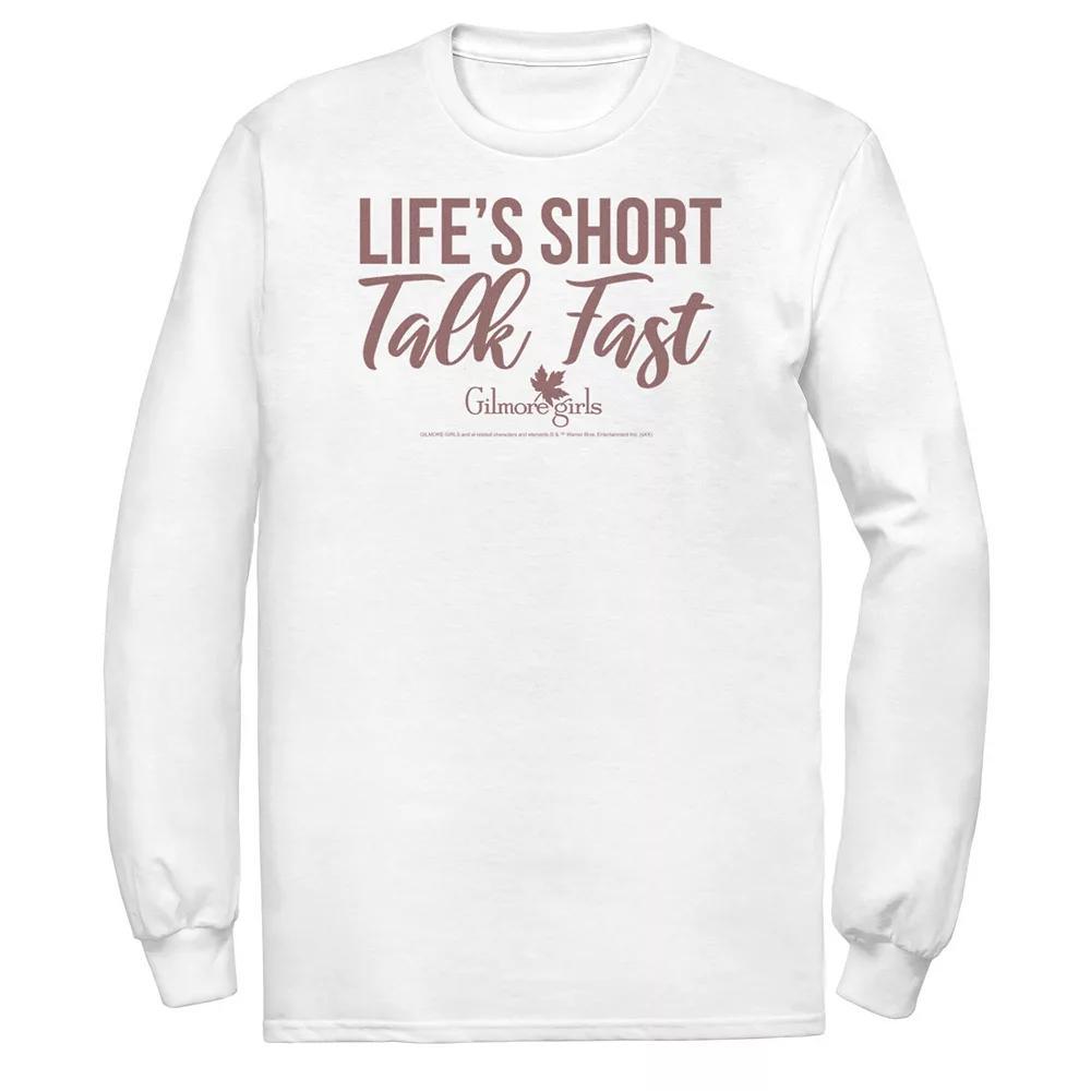 Men's Gilmore Girls Life's Short Talk Fast Tee, Size: Large, White Product Image