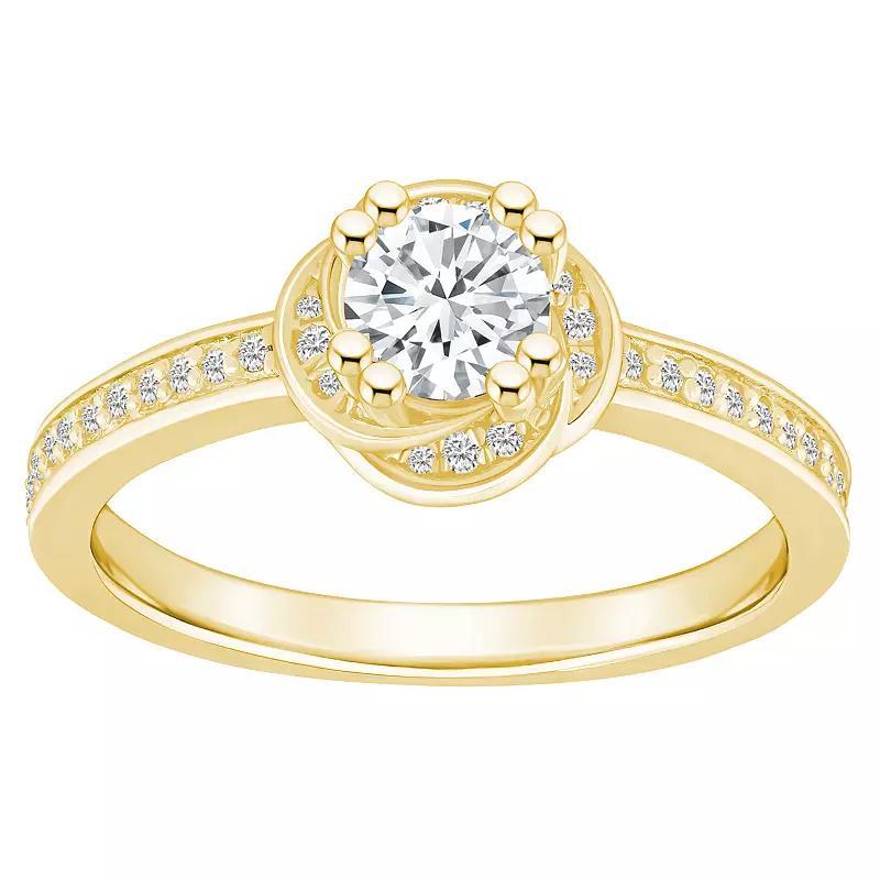 Alyson Layne 14k Gold 3/4 Carat T.W. Diamond Halo Rosette Engagement Ring, Women's, Size: 7.50 Product Image